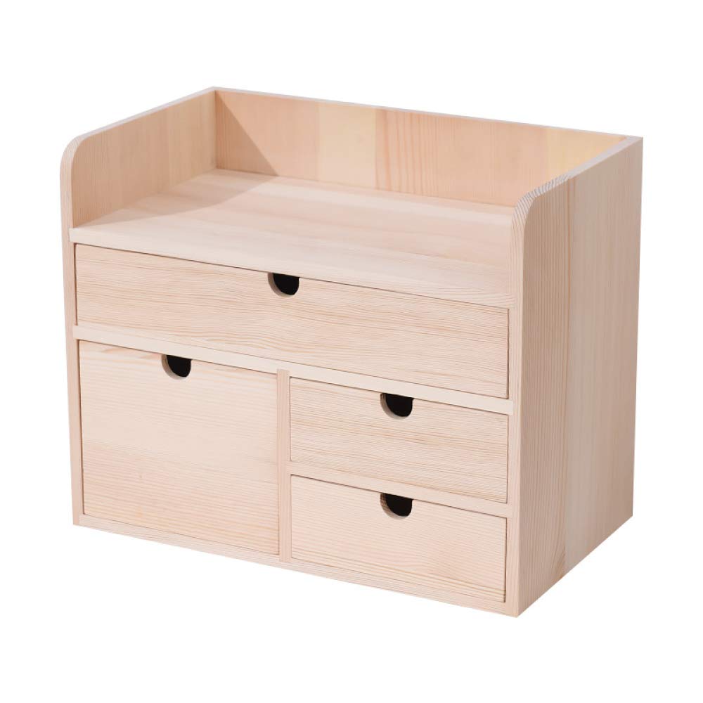 LIULIFE 4-Drawer Desk Organizer - Office Supplies Storage Box for Pens, Pencils, Clips | Study Table Organizer for Home & Office Workspace