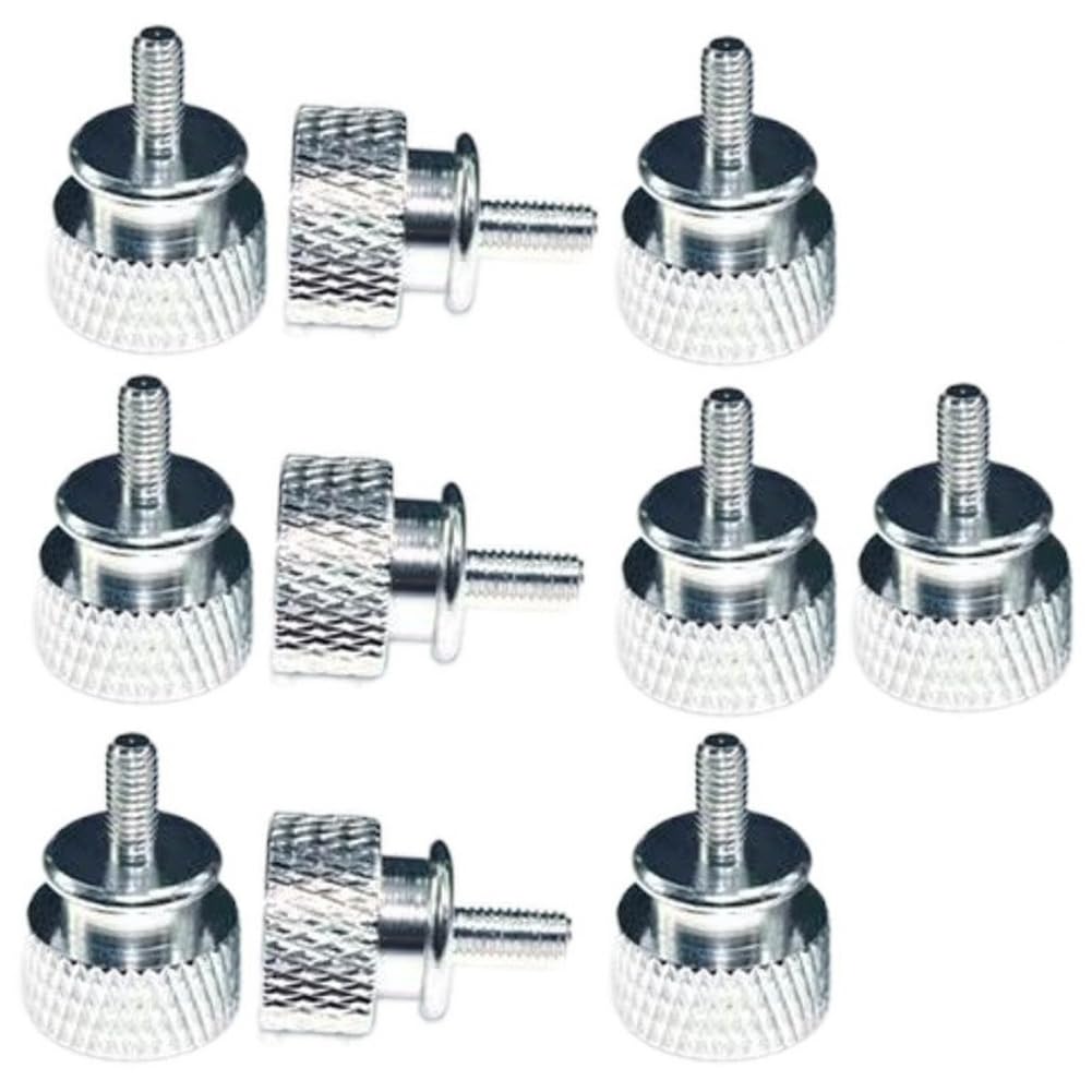 KICHI 10Pcs UNC6-32 M3.5 Computer Screws for GPU Holder, PSU, PC Case Side Panel - Silver PC Building & Water Cooling Hardware - Perfect for DIY Computer Assembly and Case Modding