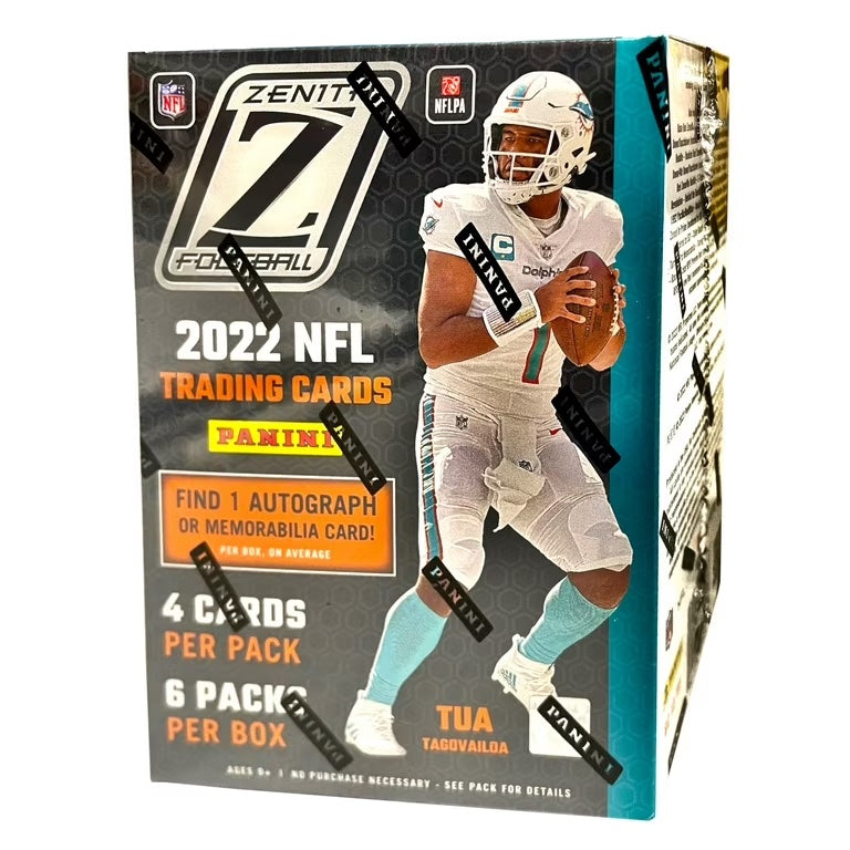 2022 Panini Zenith NFL Football Blaster Box - 12 Trading Cards Pack with Star Players | Perfect for Collectors, Fantasy Sports Fans & Game Day Excitement