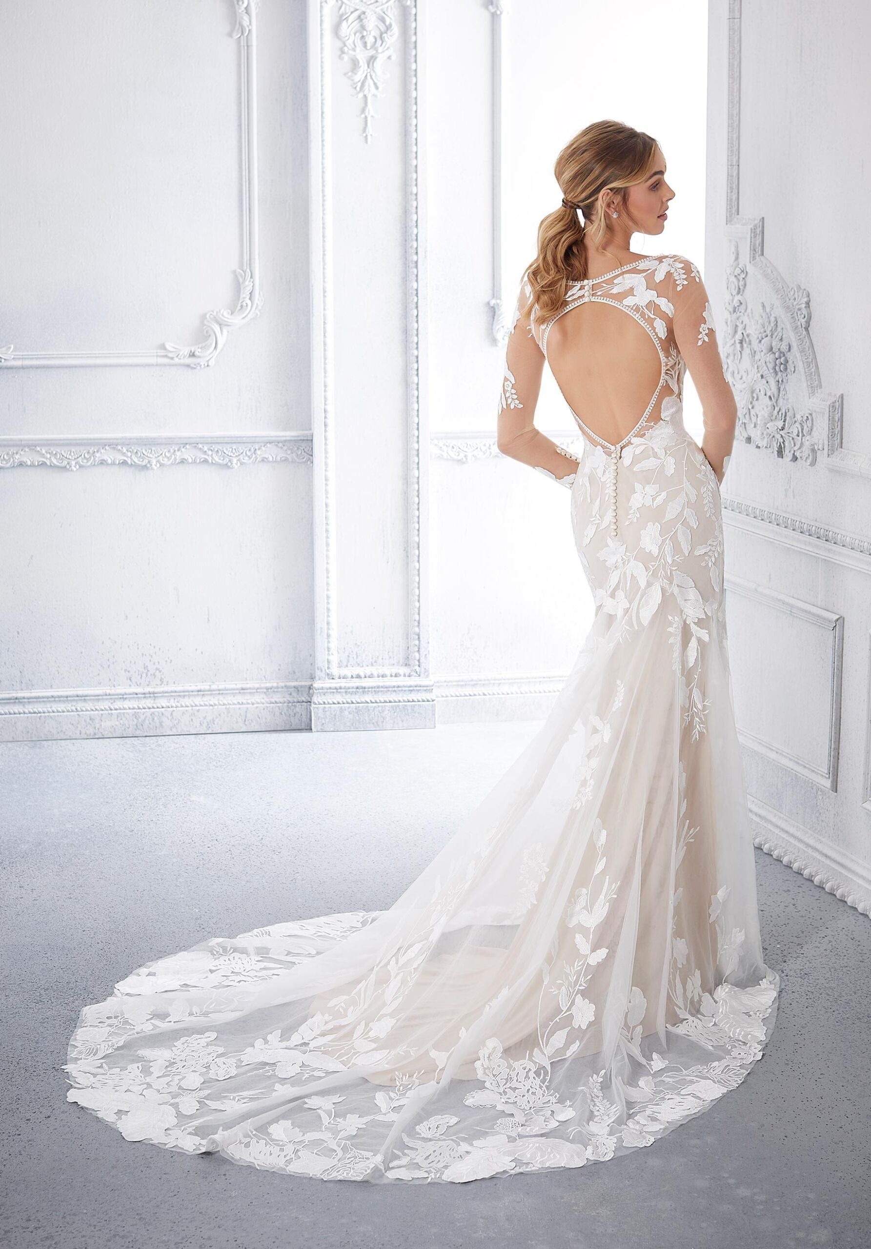 Morilee Cherie 2381 Wedding Gown - Elegant Lace Bridal Dress for Bride, Perfect for Church Ceremony & Formal Reception