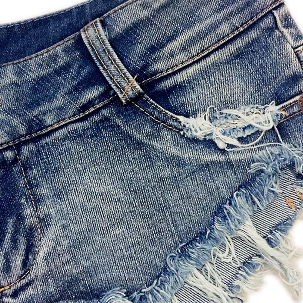 Women's Low Waist Ripped Denim Shorts - Sexy Booty Hot Pants for Summer, Beach, Party & Casual Wear