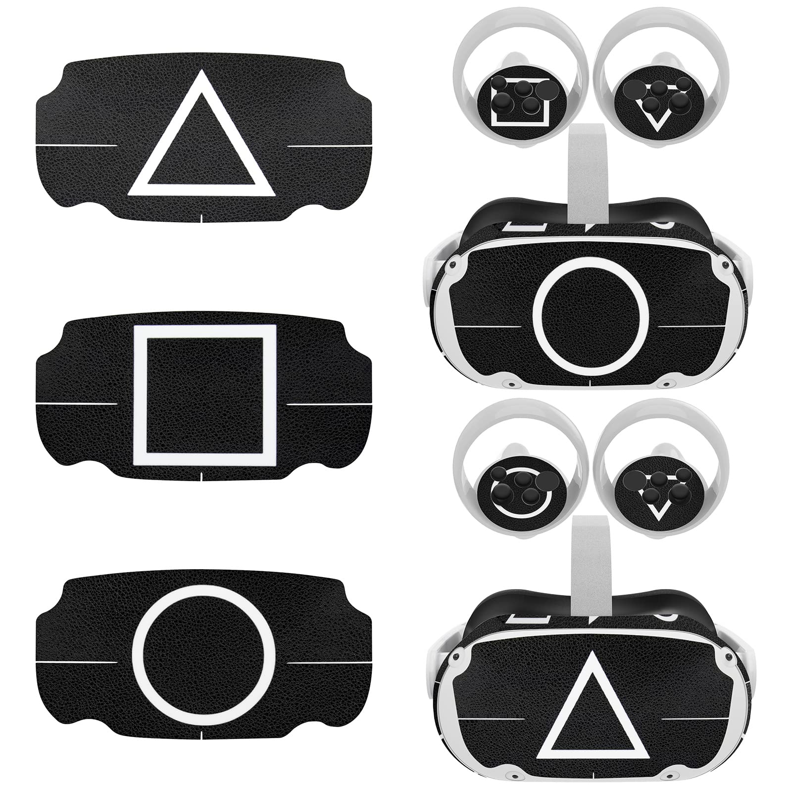 GEEKRIA VR Headset & Controller Handle Skin Cover for Oculus Quest 2 - Durable Scratch-Resistant Protection, Anti-Slip Grip - Perfect for Gaming, VR Fitness, and Immersive Entertainment