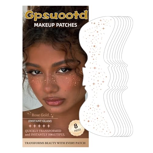 8PCS Rose Gold Glitter Freckles-009G