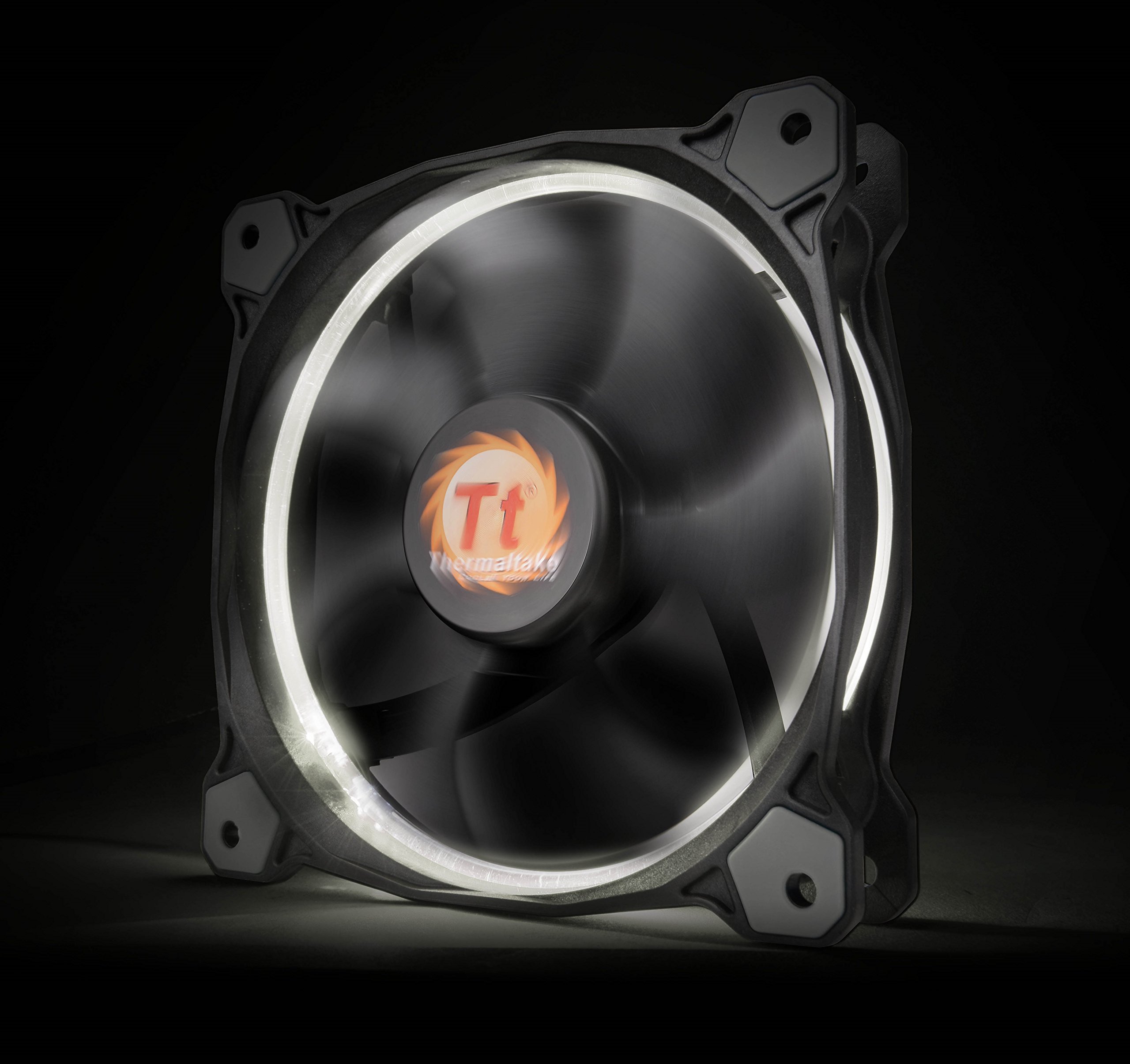 Thermaltake RIING 120mm RGB LED Ultra Quiet High Performance PC Case Cooling Fan - White | Perfect for Gaming PC Builds, Workstation Cooling & Computer Case Airflow Enhancement
