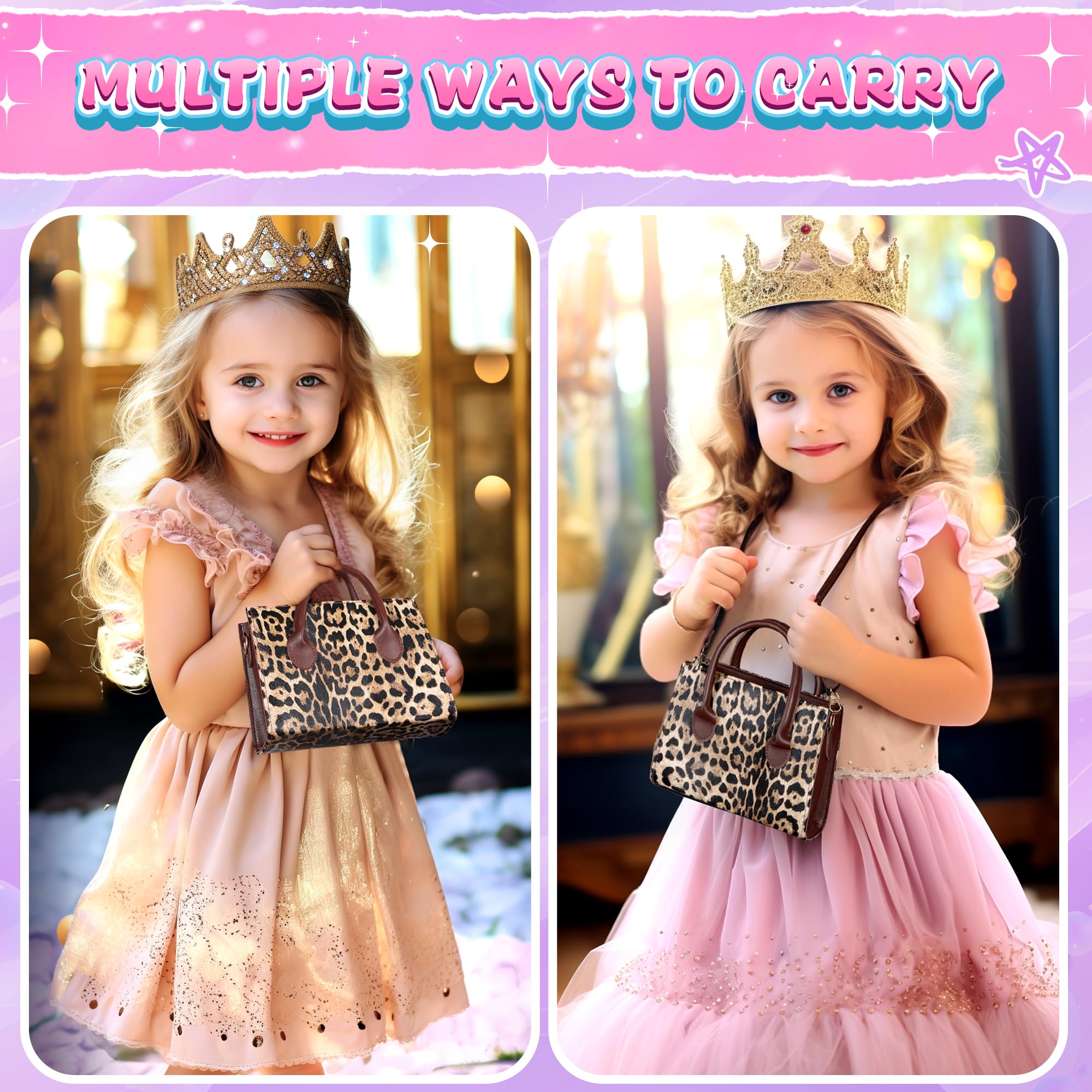 GIFTINBOX Pretend Play Toddler Purse for Girls Age 3-8 - Princess Toy Handbag with Accessories for Kids - Best Birthday Gift for 3 4 5 6 7 8 Year Old Girls - Perfect for Role Play, Dress Up & Tea Party Fun