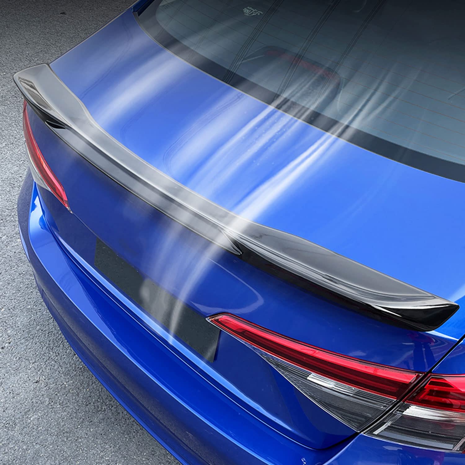 2022-2025 Honda Civic 11th Gen Sedan High-Kick Trunk Spoiler Wing - Glossy Black Rear Lip Spoiler Car Accessory | Sporty Style Upgrade for Street Racing & Car Shows