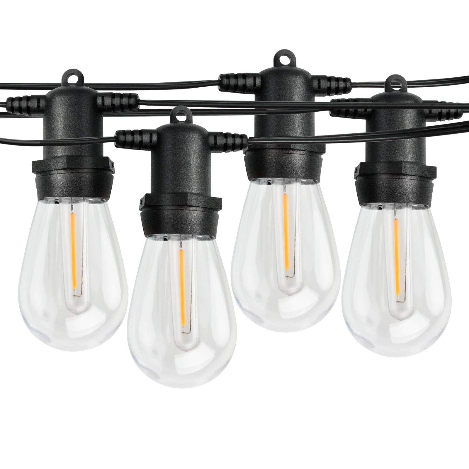 100FT Outdoor LED String Lights with 33+4 Shatterproof Plastic Bulbs - Waterproof Commercial Grade Patio Lights for Backyard, Wedding, Party & Porch Decor | Perfect for Creating Ambience in Gardens, Restaurants and Outdoor Events