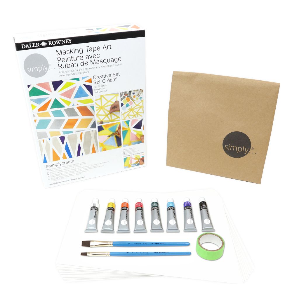 Daler Simply Masking Tape - Colorful Girls Craft Kit for DIY Scrapbooking, Art Projects & School Supplies | Perfect for Home, Classroom & Creative Activities