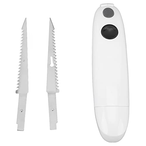 Electric Carving Knife - Cordless Stainless Steel Electric Fillet Knife with Ergonomic Handle for Turkey, Meat, Bread & Vegetables | Perfect for Holiday Cooking, BBQ & Kitchen Prep