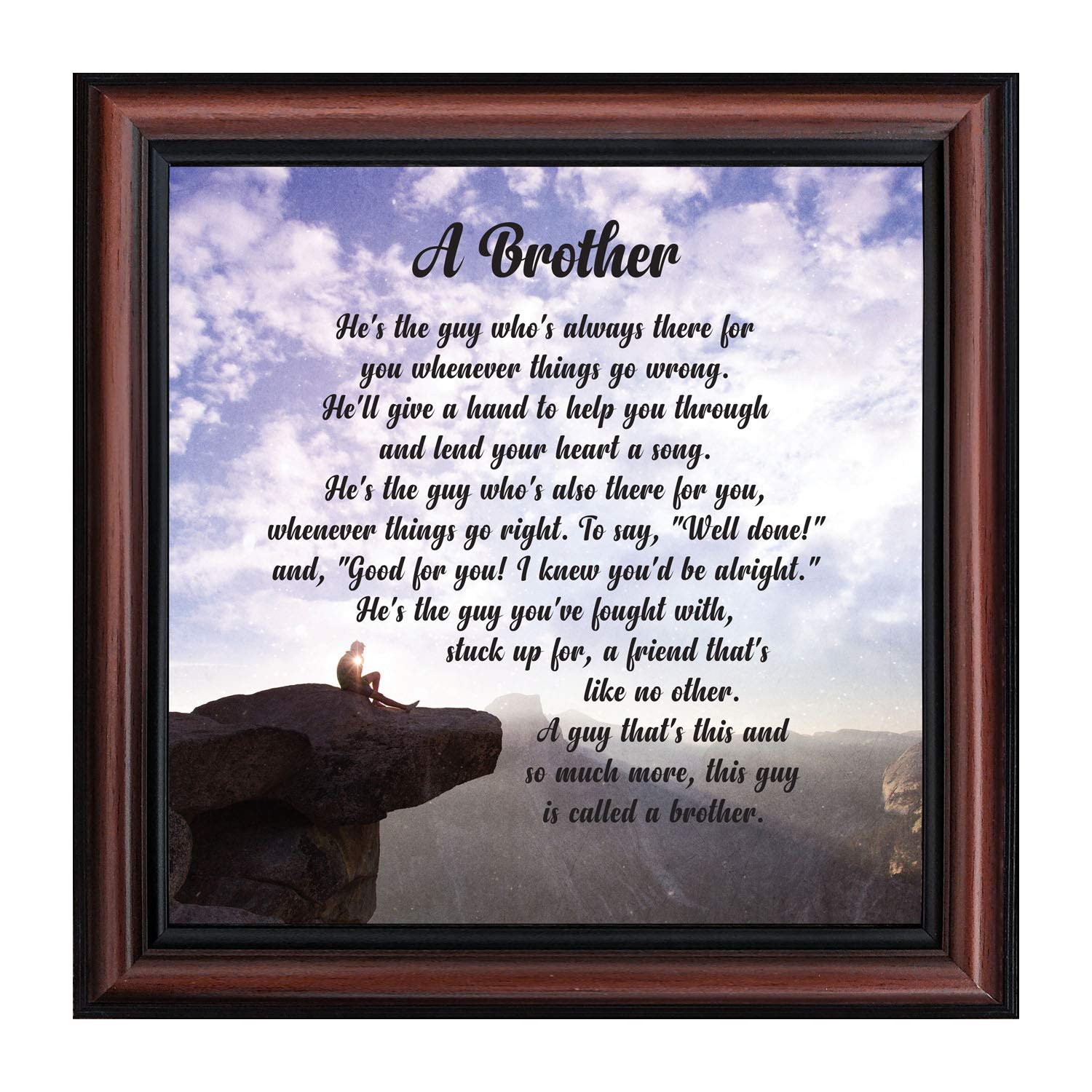Crossroads Home Décor Big Brother Photo Frame - Thoughtful Gift for Brothers, Siblings & Family - Perfect for Birthdays, Graduations & Home Décor - 8628W