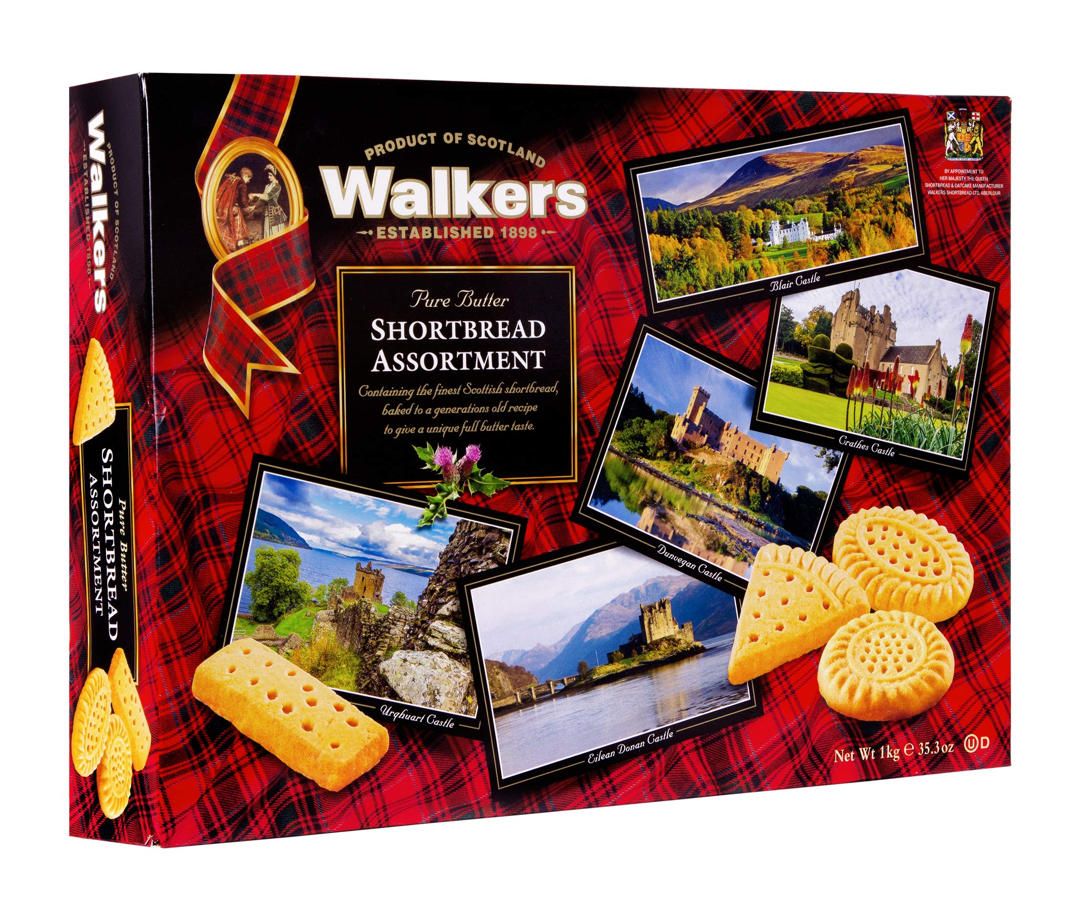 Walker's Shortbread Traditional Assorted Cookies - All-Butter Scottish Shortbread Biscuits, 35.3 Oz Gift Box | Perfect for Tea Time, Holiday Gifts & Office Snacks