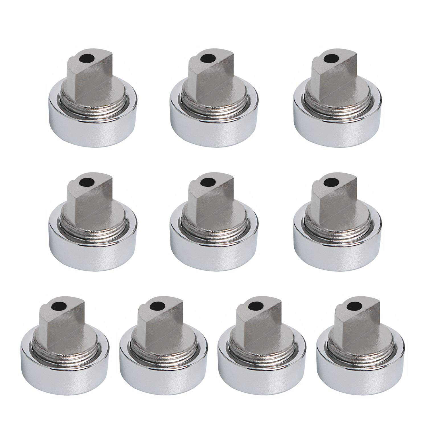 Aopin Zinc Alloy Round Mirror Glass Clip Clamp - 10Pcs Set for 6-7mm (0.23-0.27 inch) Thick Round/Square/Polygon Glass - Perfect for Bathroom, Bedroom, Dressing Room & Vanity Mirror Installation