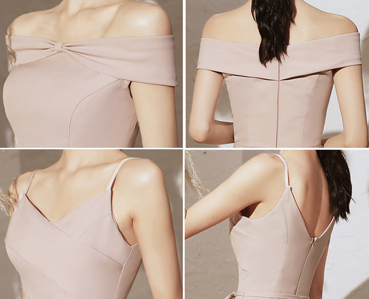 Elegant Pink Ankle-Length Bridesmaid Dress with Belt for Wedding, Prom & Formal Events – Perfect for Bridal Parties, Evening Galas & Special Occasions