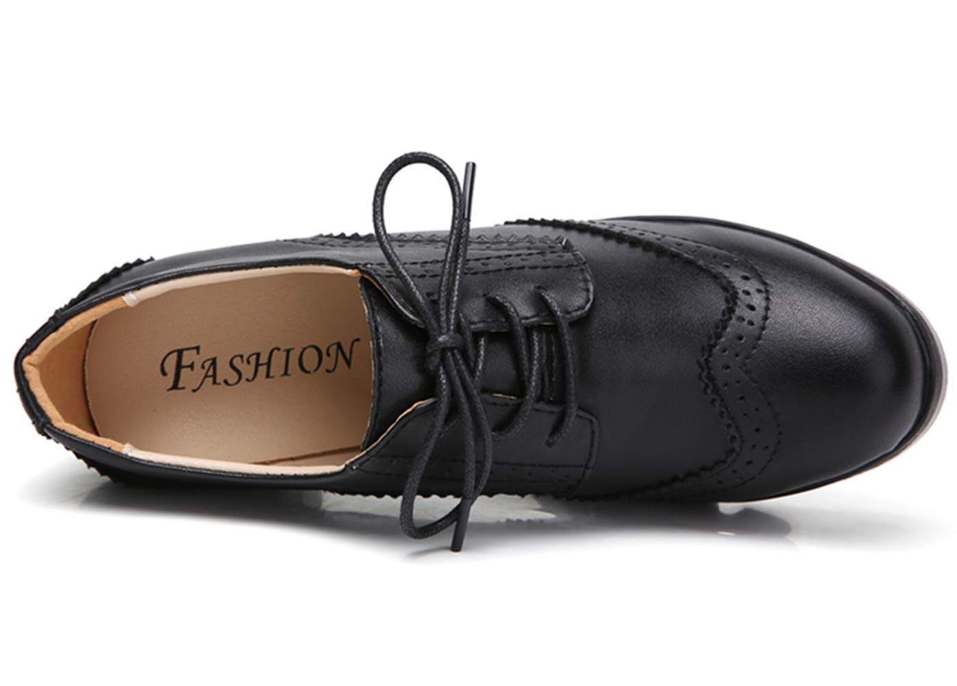 DADAWEN Women's Classic T-Strap Platform Oxford Shoes - Mid Heel Square Toe Dress Pumps for Work, Party & Wedding | Comfortable & Stylish Women's Formal Shoes