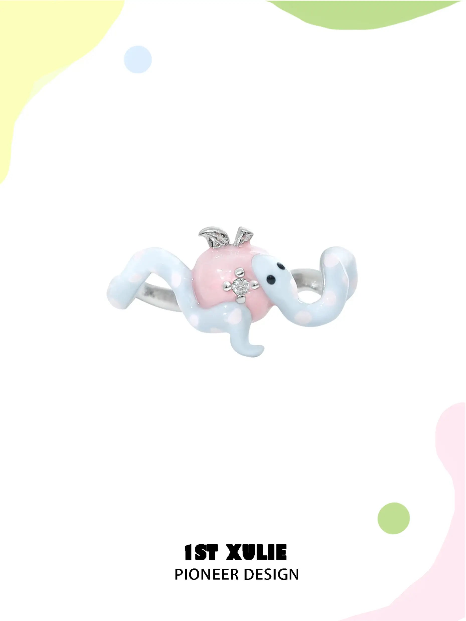 Nom Nom Snake S925 Sterling Silver Adjustable Open Ring™ - Elegant Stackable Jewelry for Women, Perfect for Everyday Wear, Gifts & Special Occasions