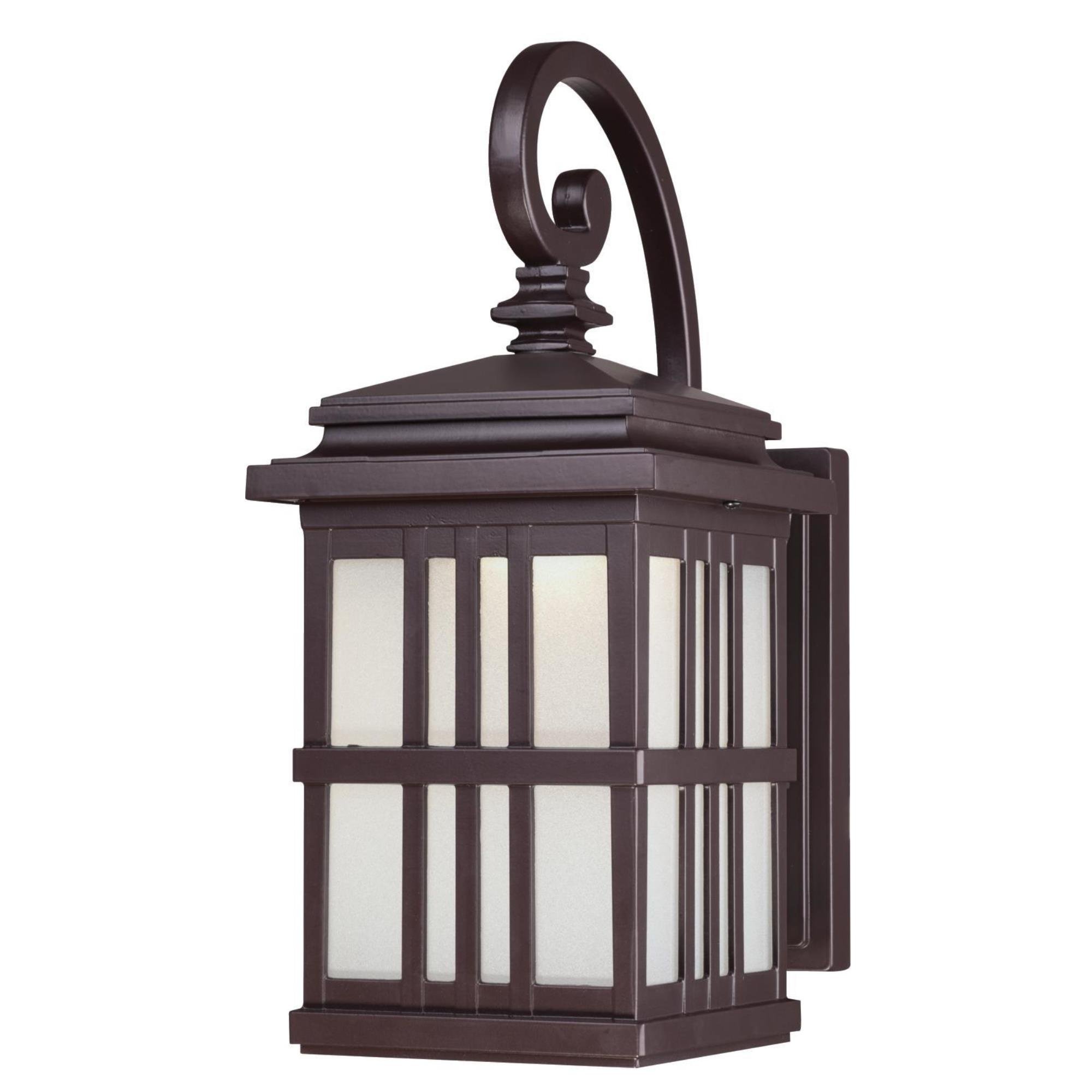 Westinghouse 6400200 Traditional One-Light LED Outdoor Wall Light Sconce - Oil Rubbed Bronze Finish with Frosted Glass - Perfect for Porch, Patio, Garden & Exterior Home Lighting