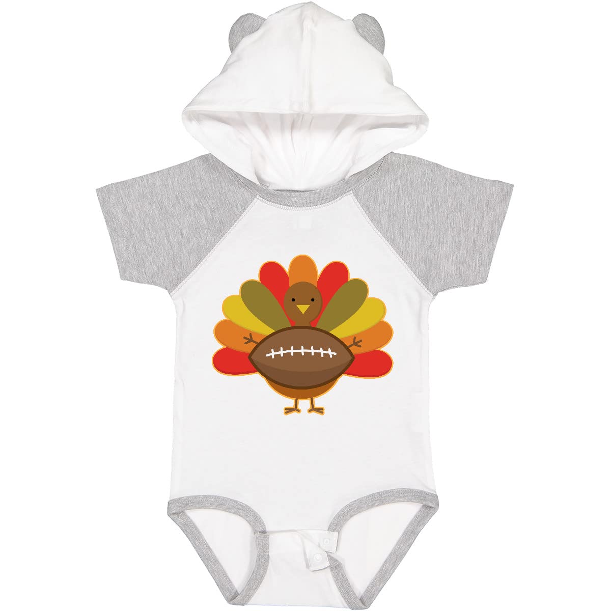 Inktastic Thanksgiving Day Turkey Football Fan Baby Bodysuit - Cute Holiday Outfit for Infants & Toddlers - Perfect for Family Gatherings, Football Games & Festive Photos
