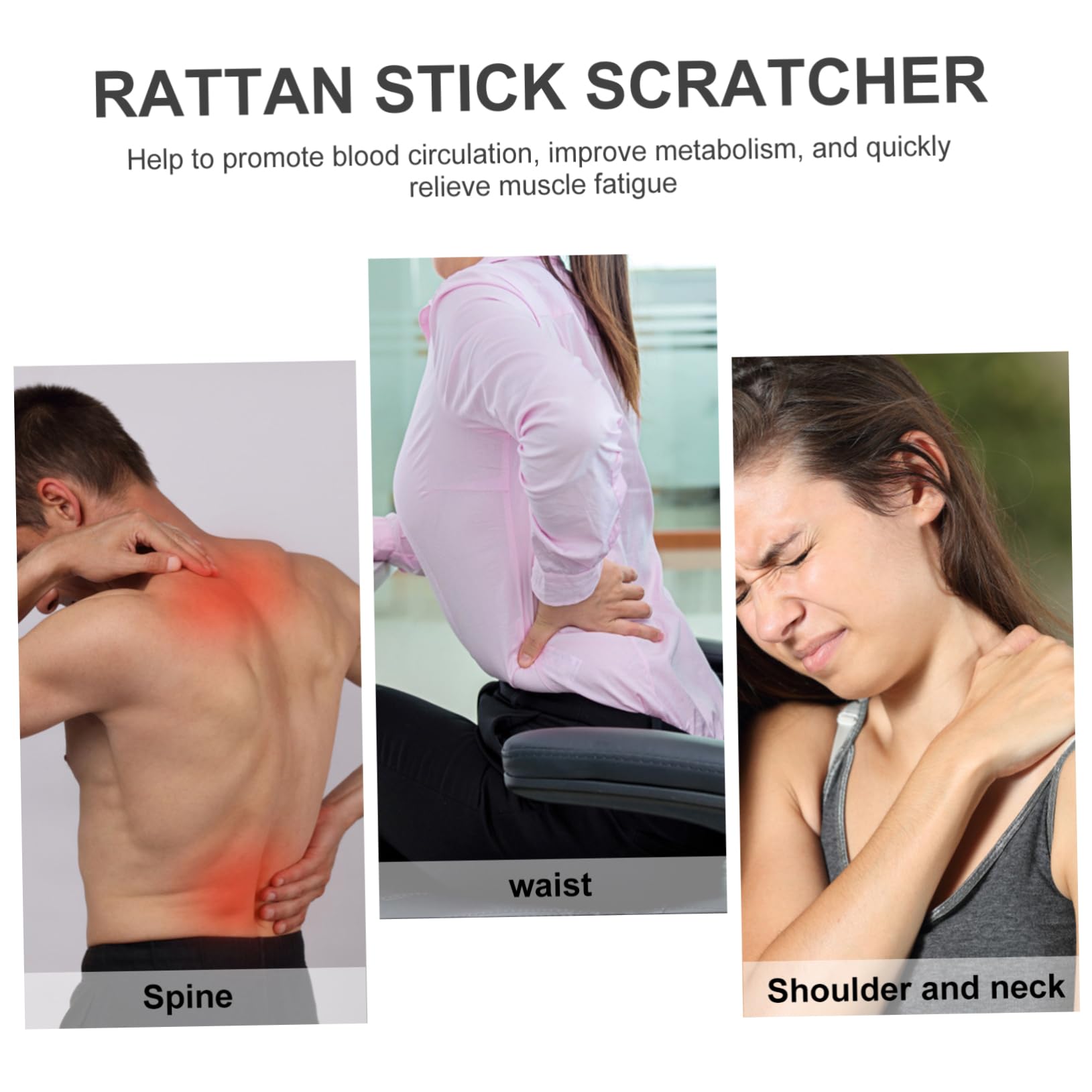 Natural Wooden Back Scratcher - Ergonomic Body Scratcher for Itch Relief - Perfect for Home, Office & Travel Use