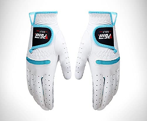Premium Women's Golf Gloves - 1 Pair Soft Breathable Pure Sheepskin with Anti-Slip Granules for Enhanced Grip | Perfect for Driving Range, Course Play & Professional Tournaments