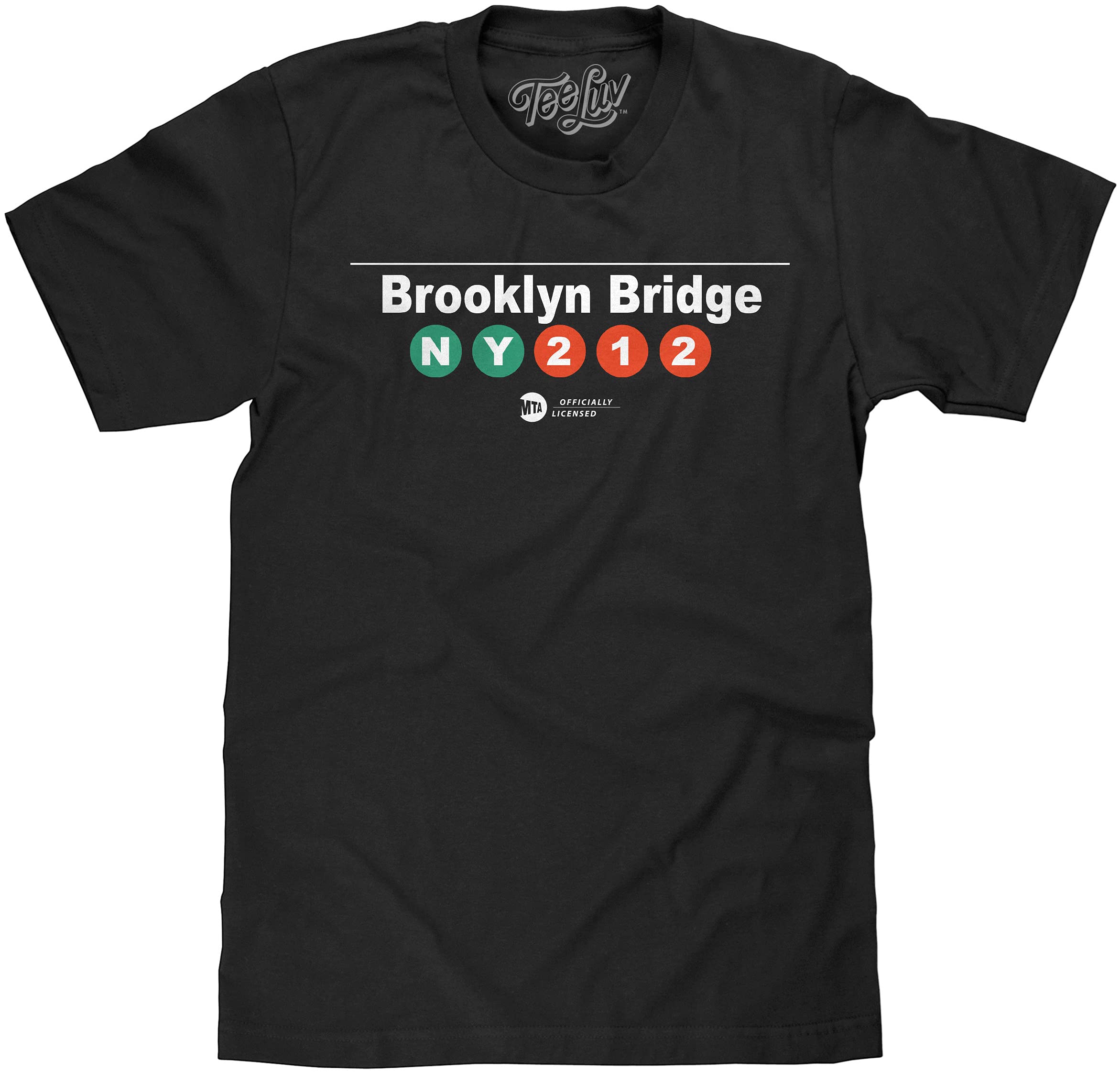Tee Luv Brooklyn Bridge New York 212 Graphic T-Shirt - Cool Urban Streetwear for Men & Women | Perfect for Casual Outings, Travel & NYC Souvenirs