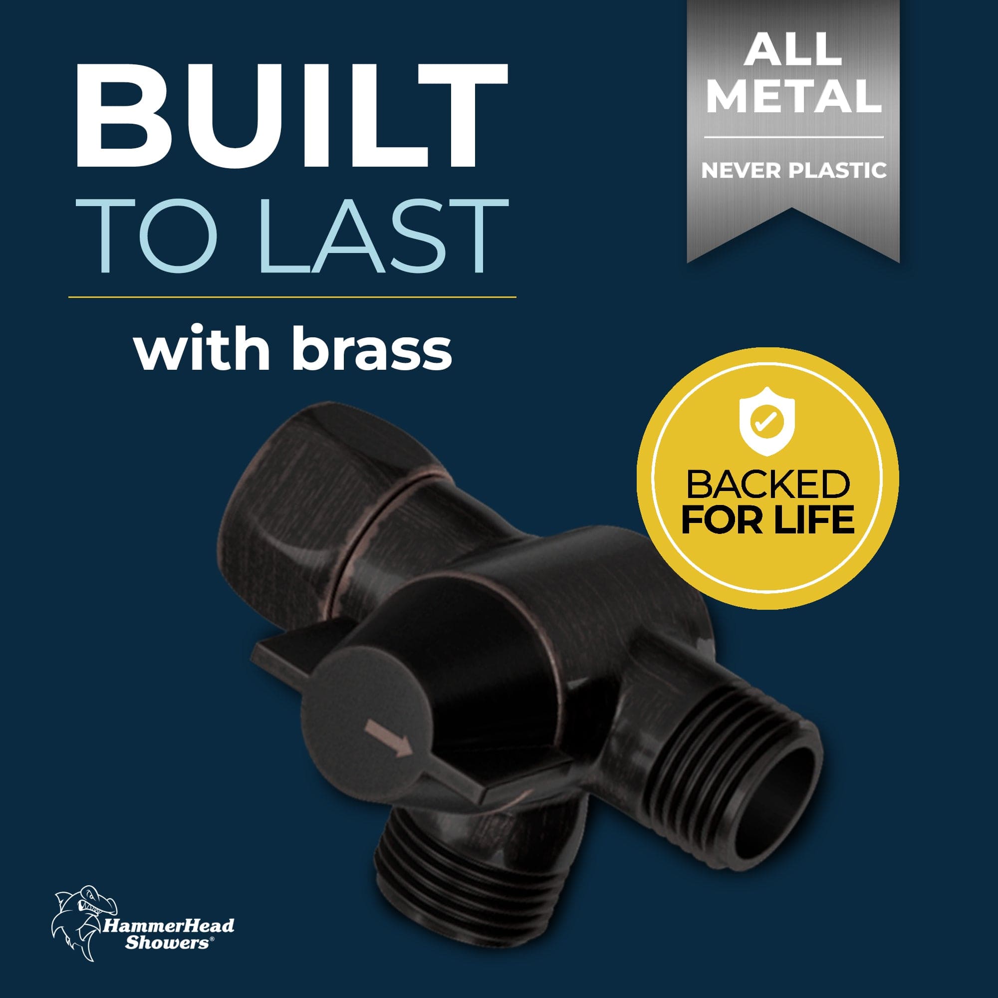 Premium All-Metal 3-Way Shower Arm Diverter Valve for Dual Shower Heads - Perfect for Bathroom Renovation & Spa-Like Shower Experience