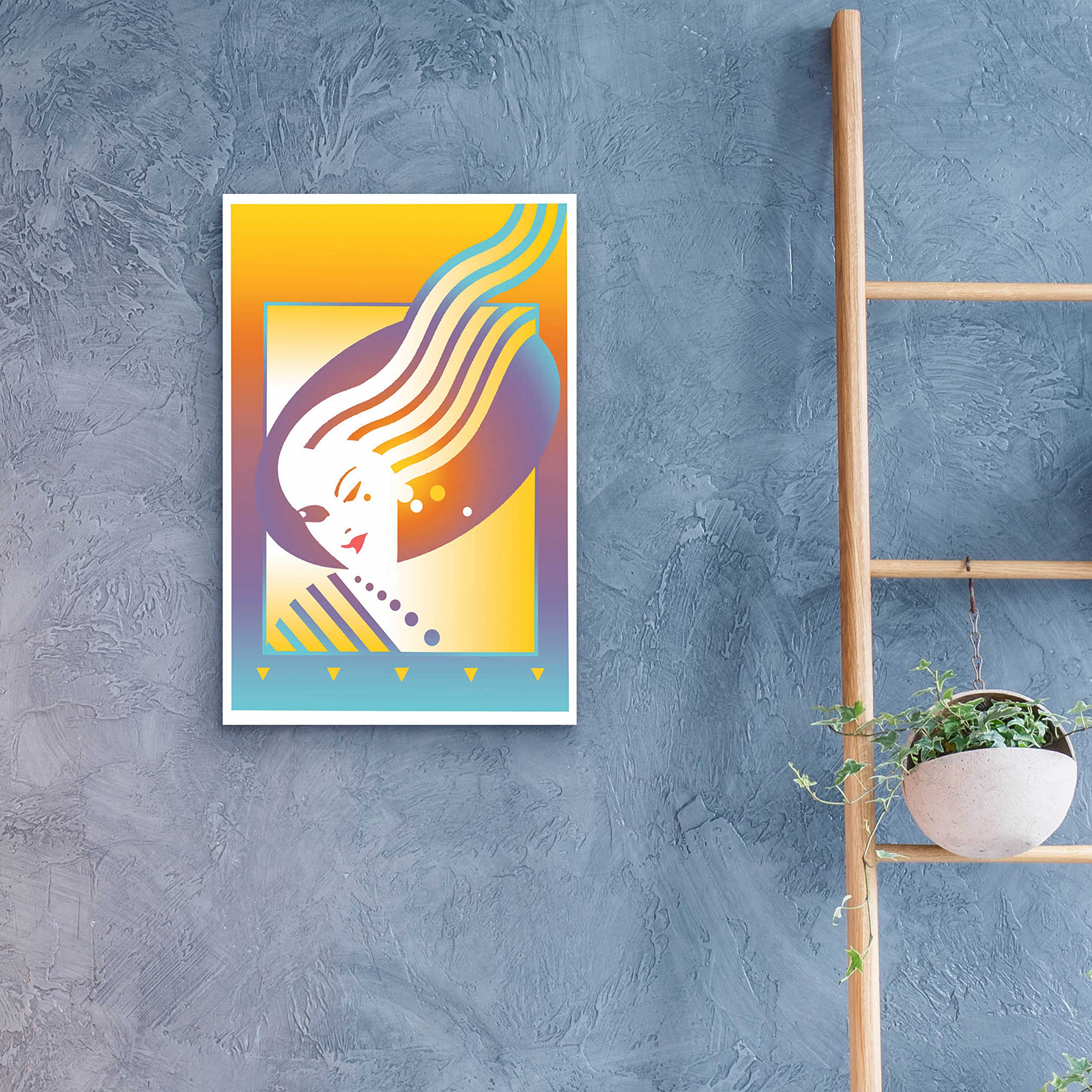 Epic Art 'Salon' by David Chestnutt - 16x24 Inch Acrylic Glass Wall Art Painting - Modern Home & Office Decor for Living Room, Bedroom, Dining Area
