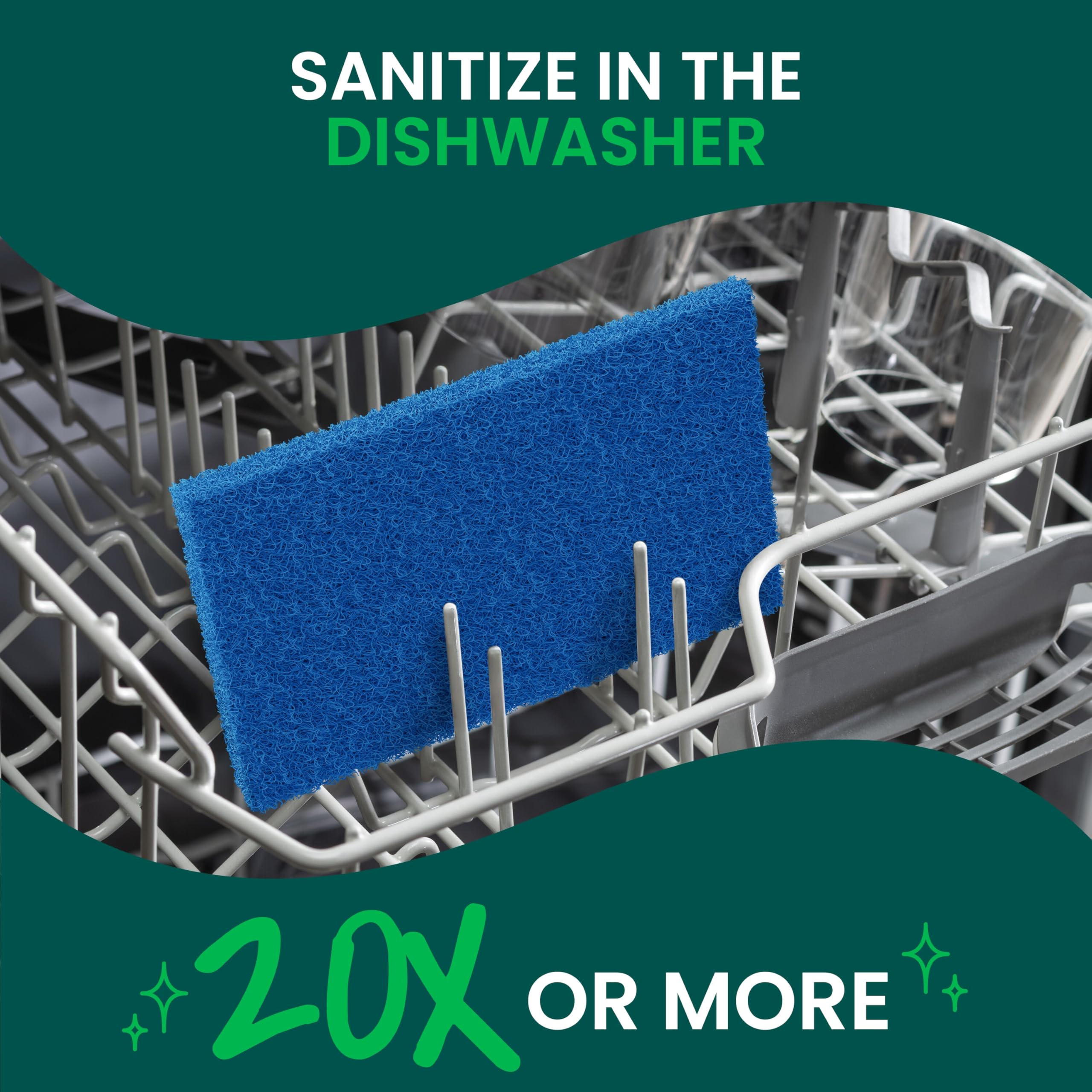 Scotch-Brite Zero Scratch Scrub Pads - 3 Pack for Dishes, Pans & Glass - Reusable & Durable for Kitchen & Bath Cleaning