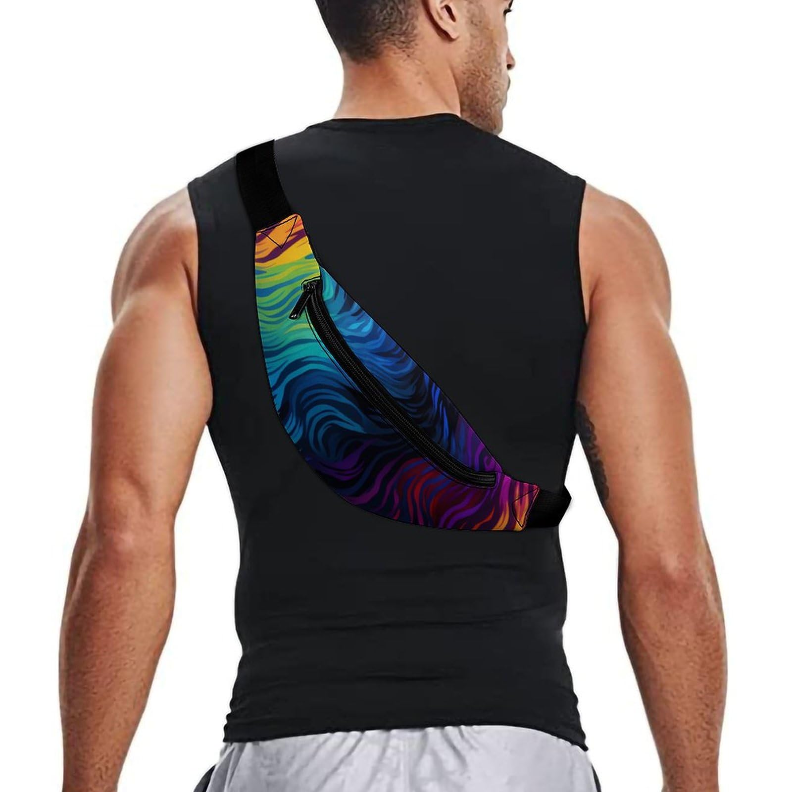 Vibrant Tie Dye Belt Bag - Adjustable Waist Pouch & Crossbody Bag for Women & Men - Perfect for Festivals, Travel, and Outdoor Activities