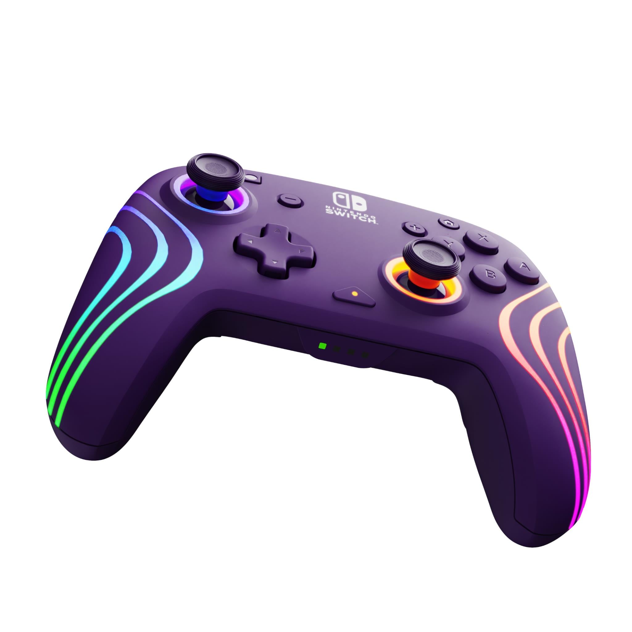 Afterglow Wave Wireless Controller for Nintendo Switch - Purple | Ergonomic Design, Motion Controls, HD Rumble | Perfect for Gaming at Home or On-the-Go