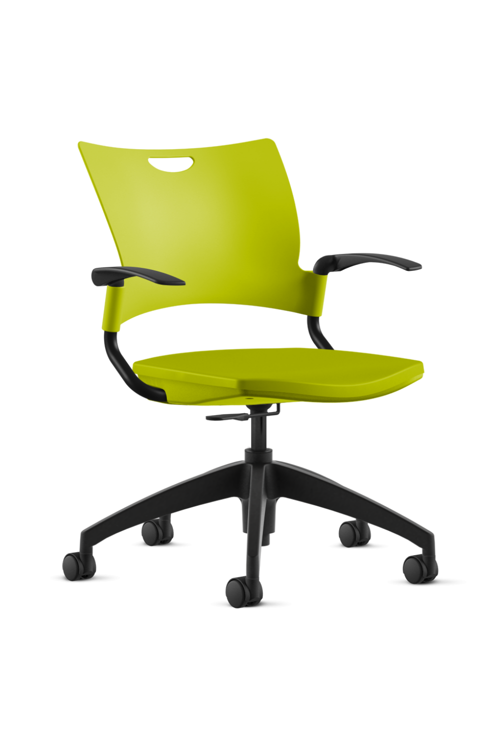 9 to 5 BELLA Swivel Tilt Task All Plastic Office Chair (1325) - Ergonomic Desk Chair for Home Office, Computer Workstation & Conference Room
