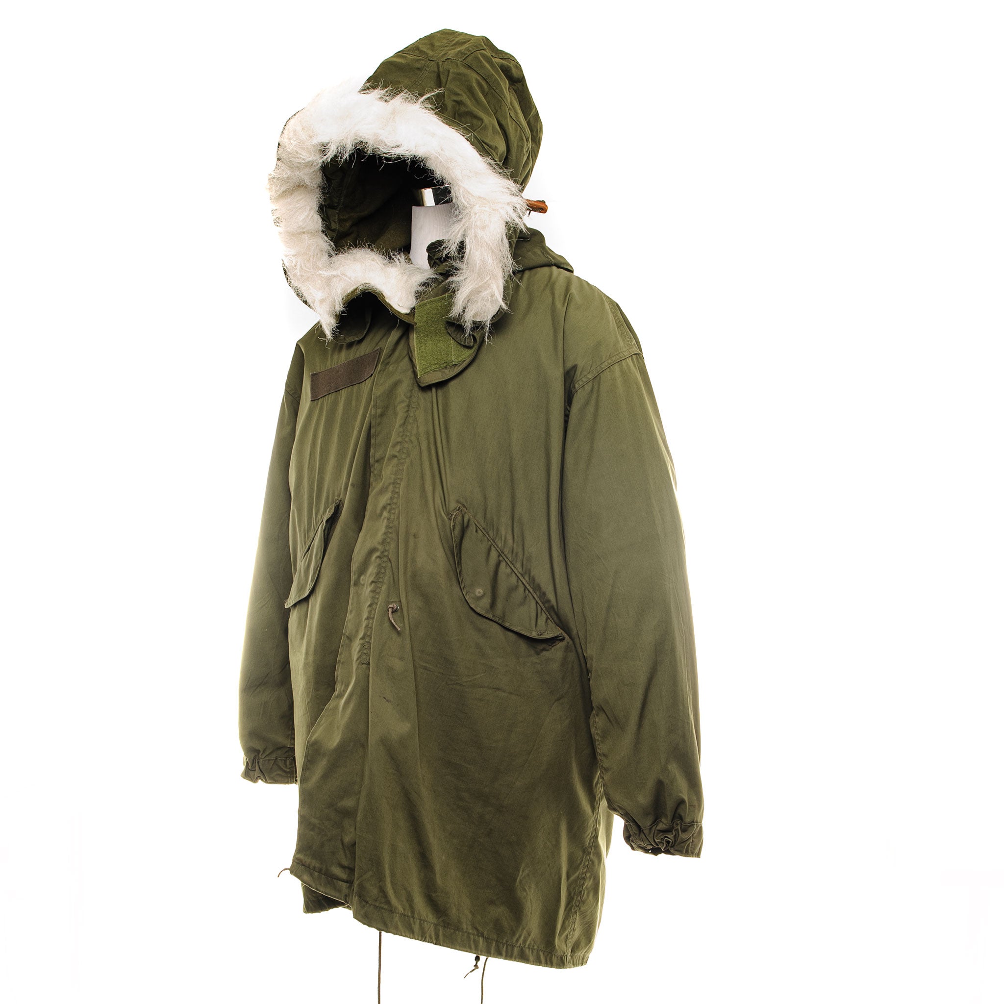 Vintage US Army Fishtail Parka with Liner - 1983 Large Size Military Jacket for Outdoor Camping & Hiking