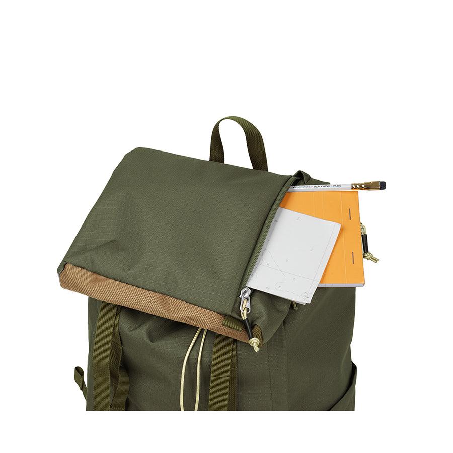 HELLOLULU Gio Utility Flap Backpack - Olive Drab Military Style Laptop Backpack for School, Work & Travel - Durable Water-Resistant Daypack for Men & Women