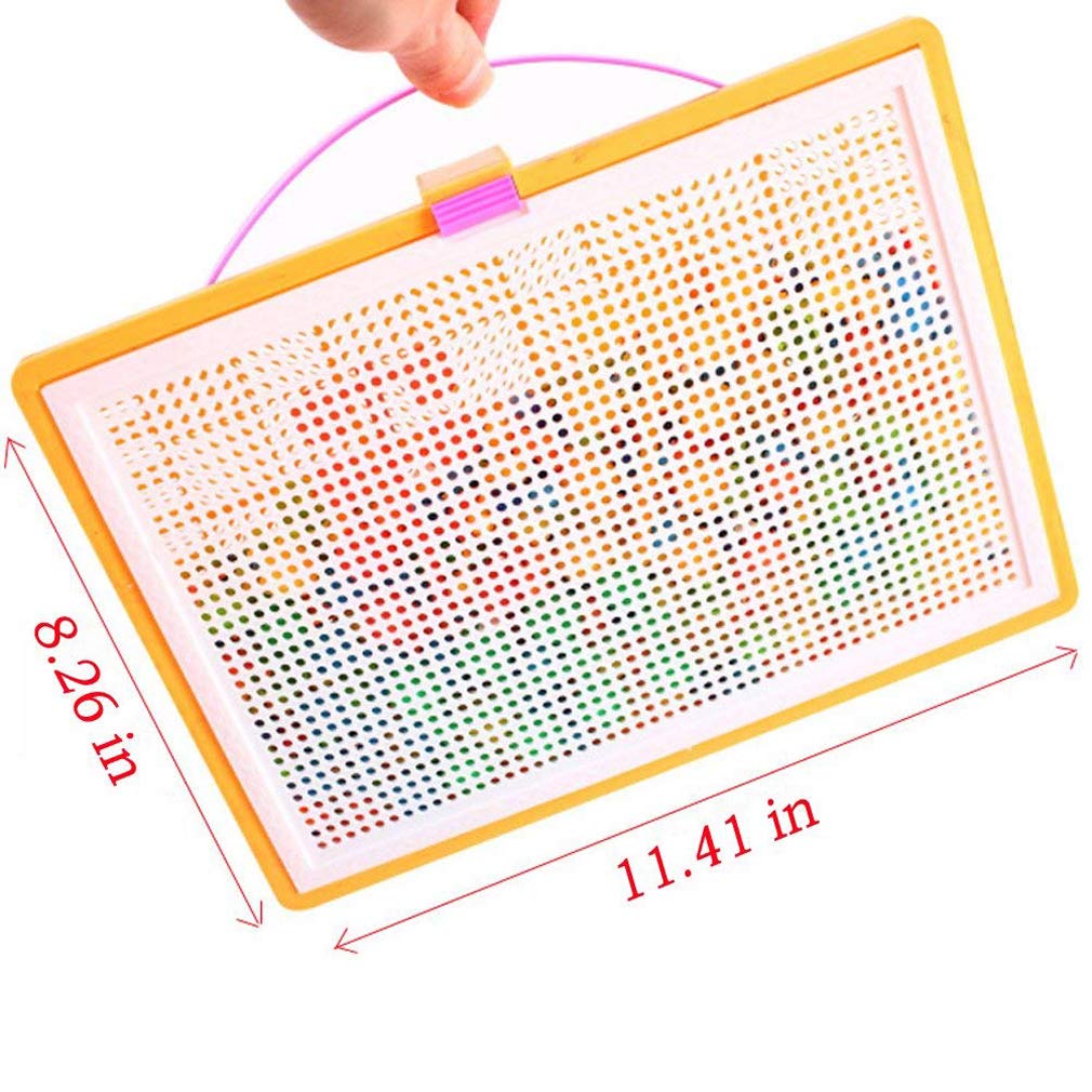 HenMerry 600pcs Creative Mushroom Nails Mosaic Pegboard - 3D Puzzle Building Blocks for Kids, STEM Educational Toys for Children Ages 5-12 - Perfect for Classroom Activities & Creative Playtime