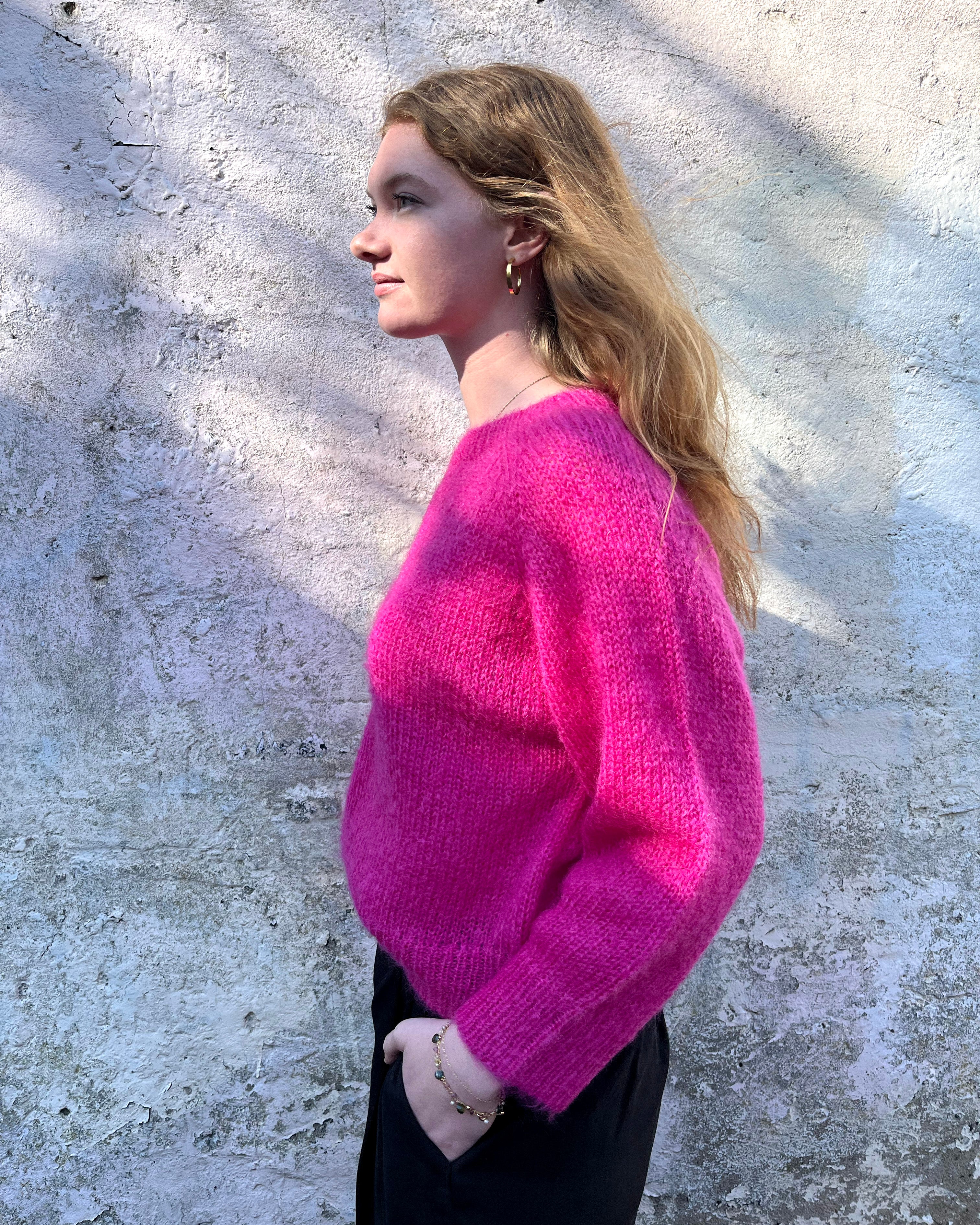 Stylish Lowie Fuchsia Mohair Jumper Sweater - Soft & Warm Women's Knitwear for Fall & Winter Fashion | Perfect for Office, Dates & Cozy Evenings