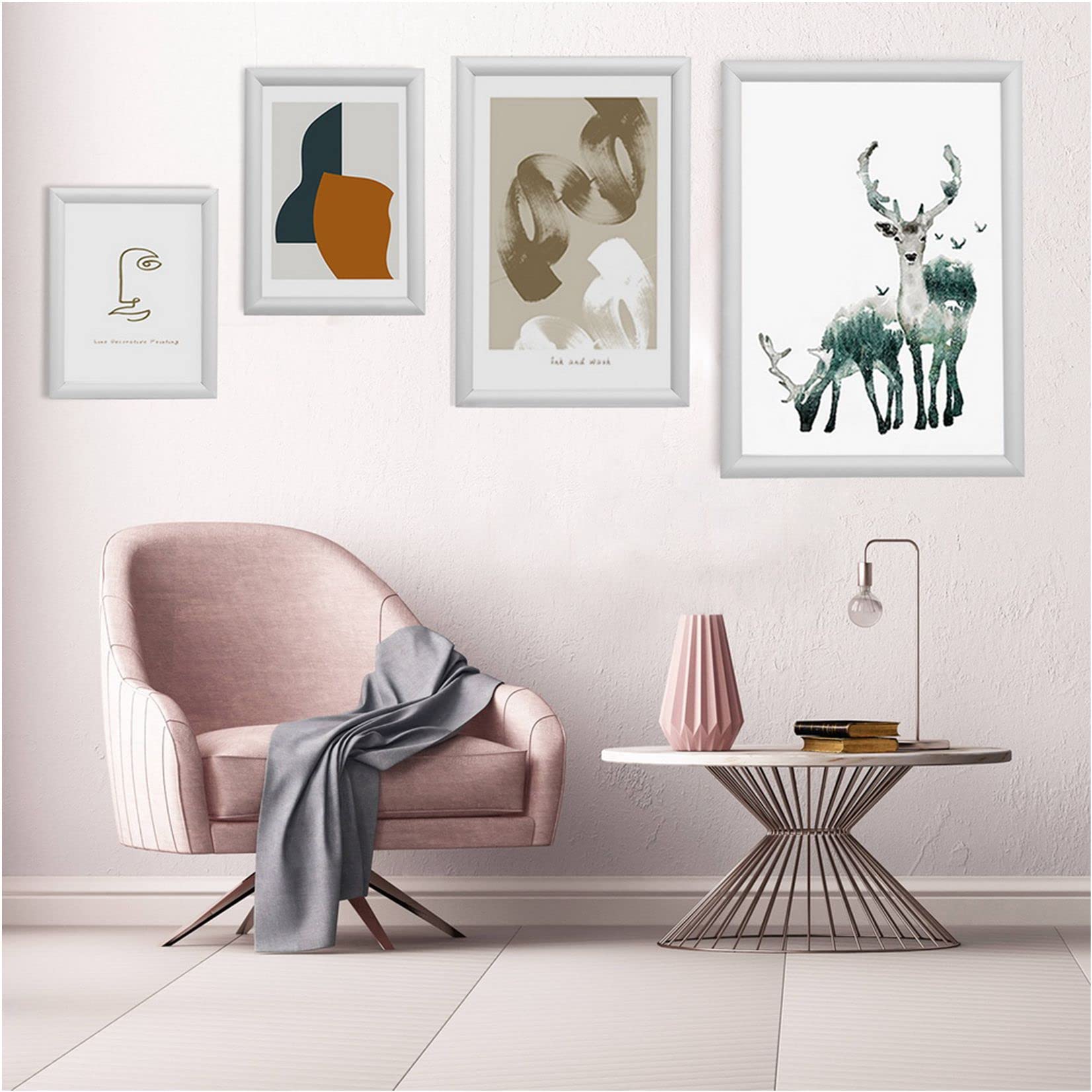 DZMARK 27.94 x 43.18cm (11x17 Inch) Aluminum Poster Frame - 25mm Right Angle Silver, Heavy Duty & Sturdy Wall Art Display for Home, Office, Gallery Decor