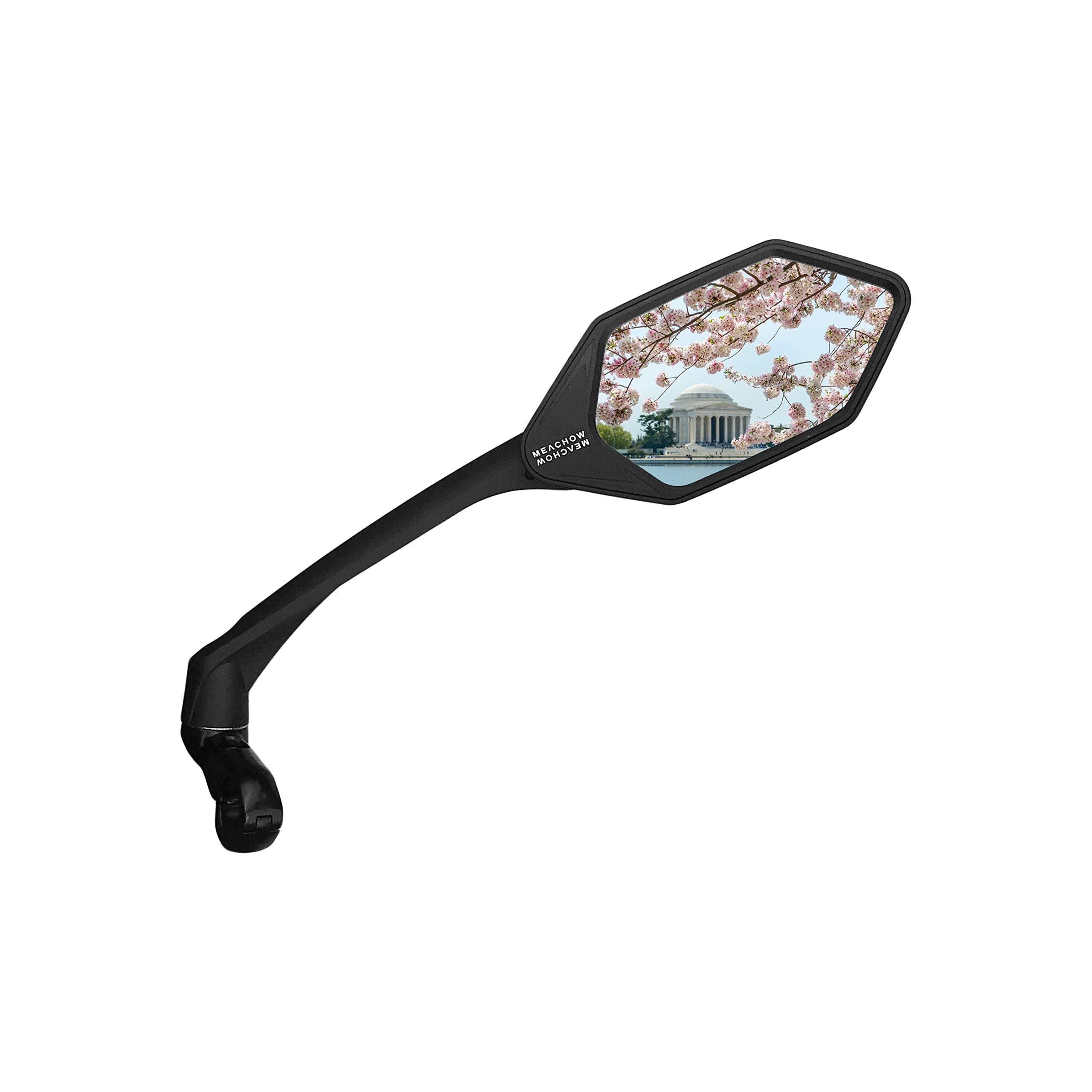MEACHOW Scratch-Resistant Glass Lens Bike Mirror - Rotatable Handlebar Rearview Mirror for Safe Cycling, ME-007 | Perfect for Road Bikes, Mountain Bikes & Commuting
