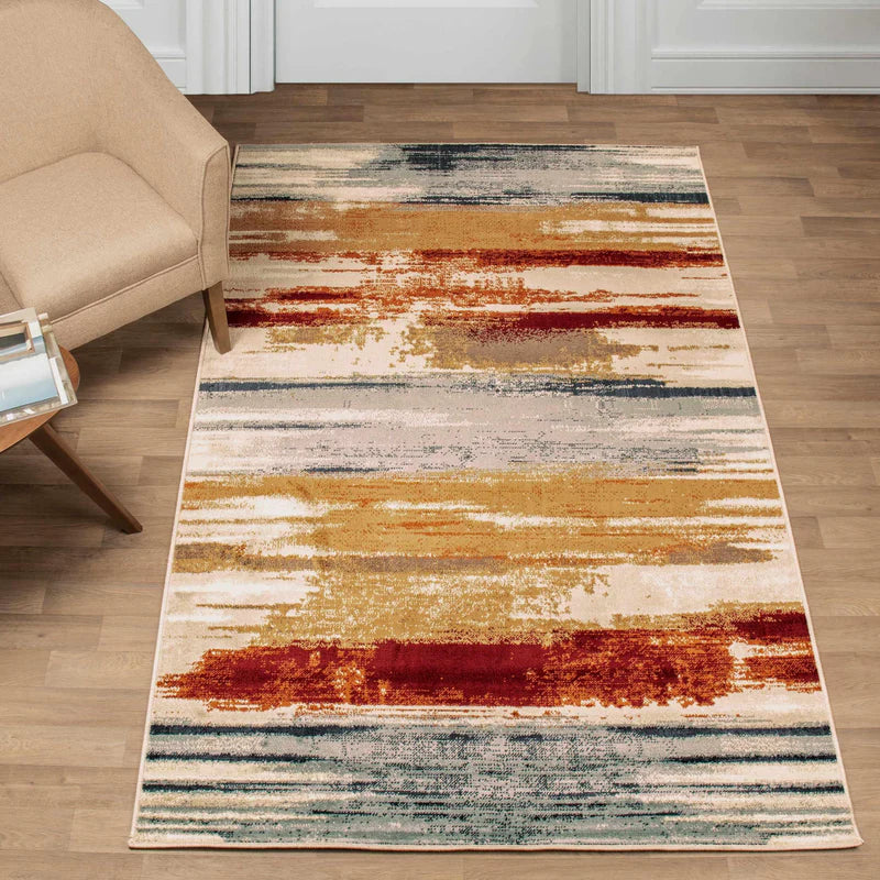 Rothco Abstract Striped Indoor Area Rug or Runner Rug - Soft Non-Slip Floor Mat for Living Room, Bedroom, Dorm Decor - Perfect for Home, Office & Apartment