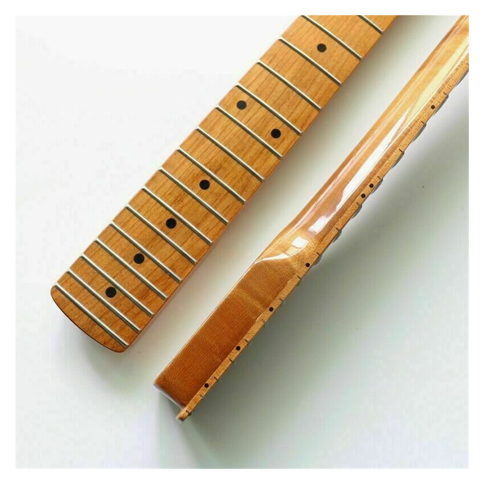1 Piece Maple Electric Guitar Neck - 22 Frets with Maple Wood Fingerboard | Replacement Part for DIY Guitar Building & Repair | Perfect for Fender, Gibson Style Electric Guitars
