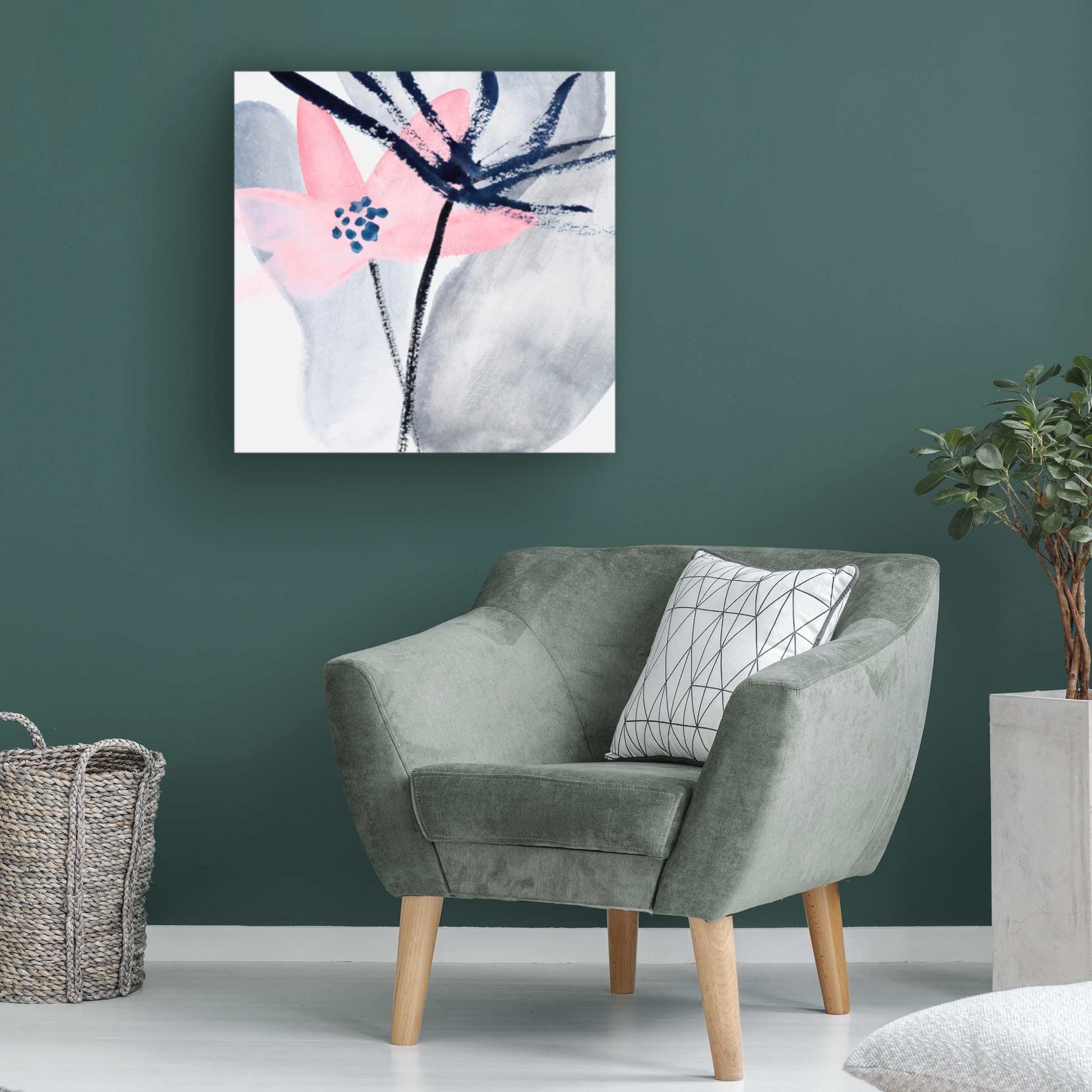 Trademark Fine Art 'Pink Water Lilies II' Canvas Wall Art by Melissa Wang - Elegant Floral Painting for Living Room, Bedroom & Office Decor