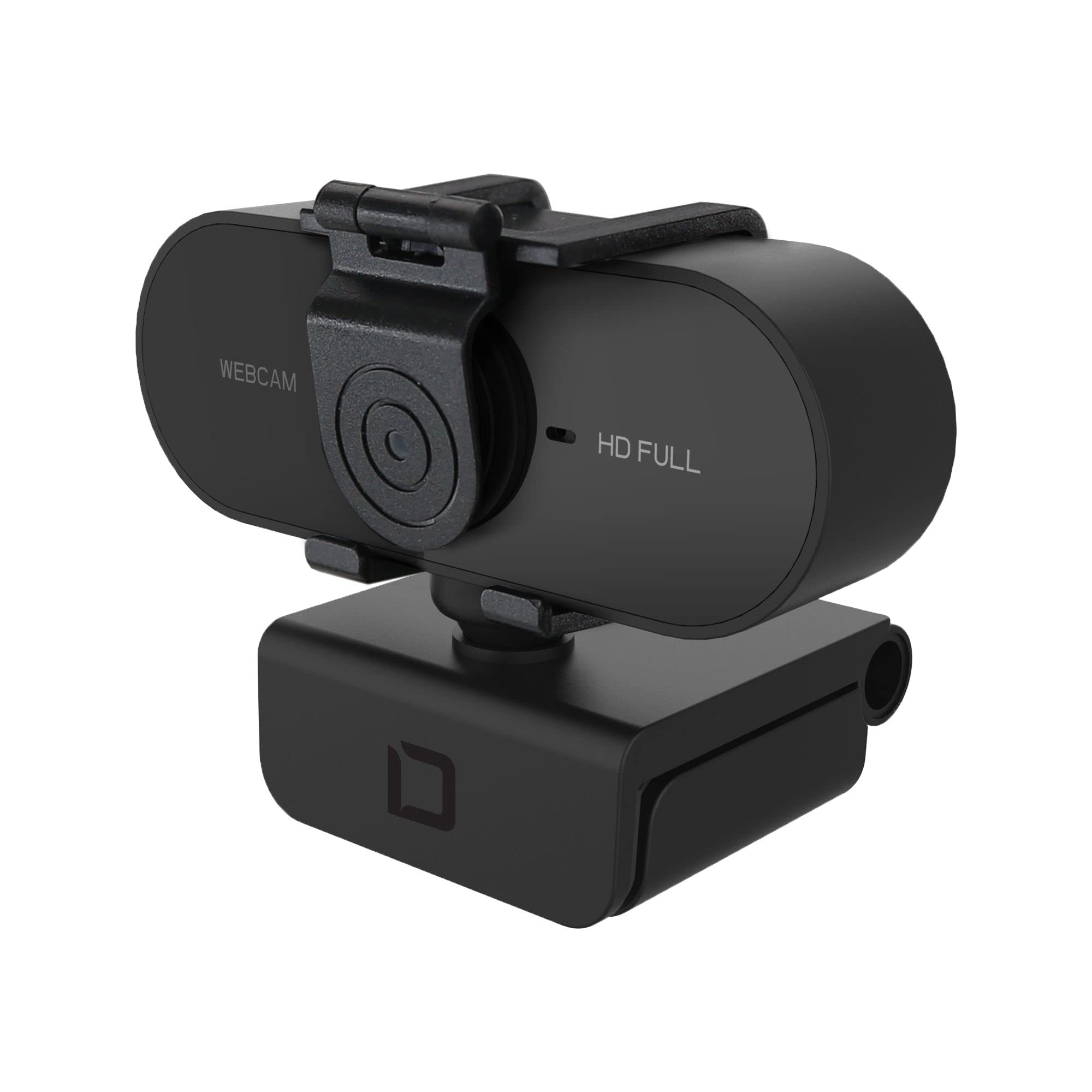 Dicota D31841 Full HD 1080p Webcam with USB 2.0 - Black - Ideal for Video Conferencing, Online Classes & Streaming