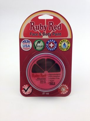 Vibrant Ruby Red Face Paint - 18 ML Water-Based & UV Pink Glow for Halloween, Cosplay & Body Art - Safe for Skin & Easy Wash Off
