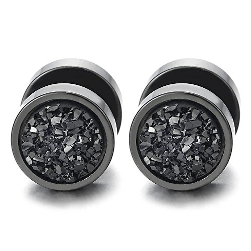 Metal color: Black; Stone color: Black