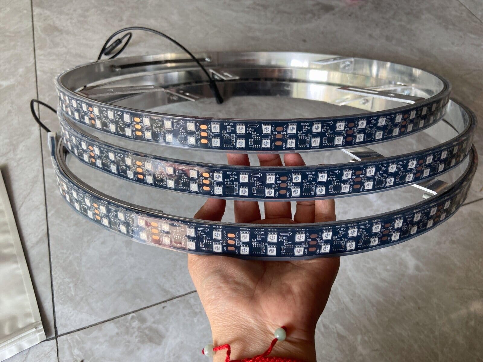 1PCS Double Row Chasing Wheel Lights for 17.5