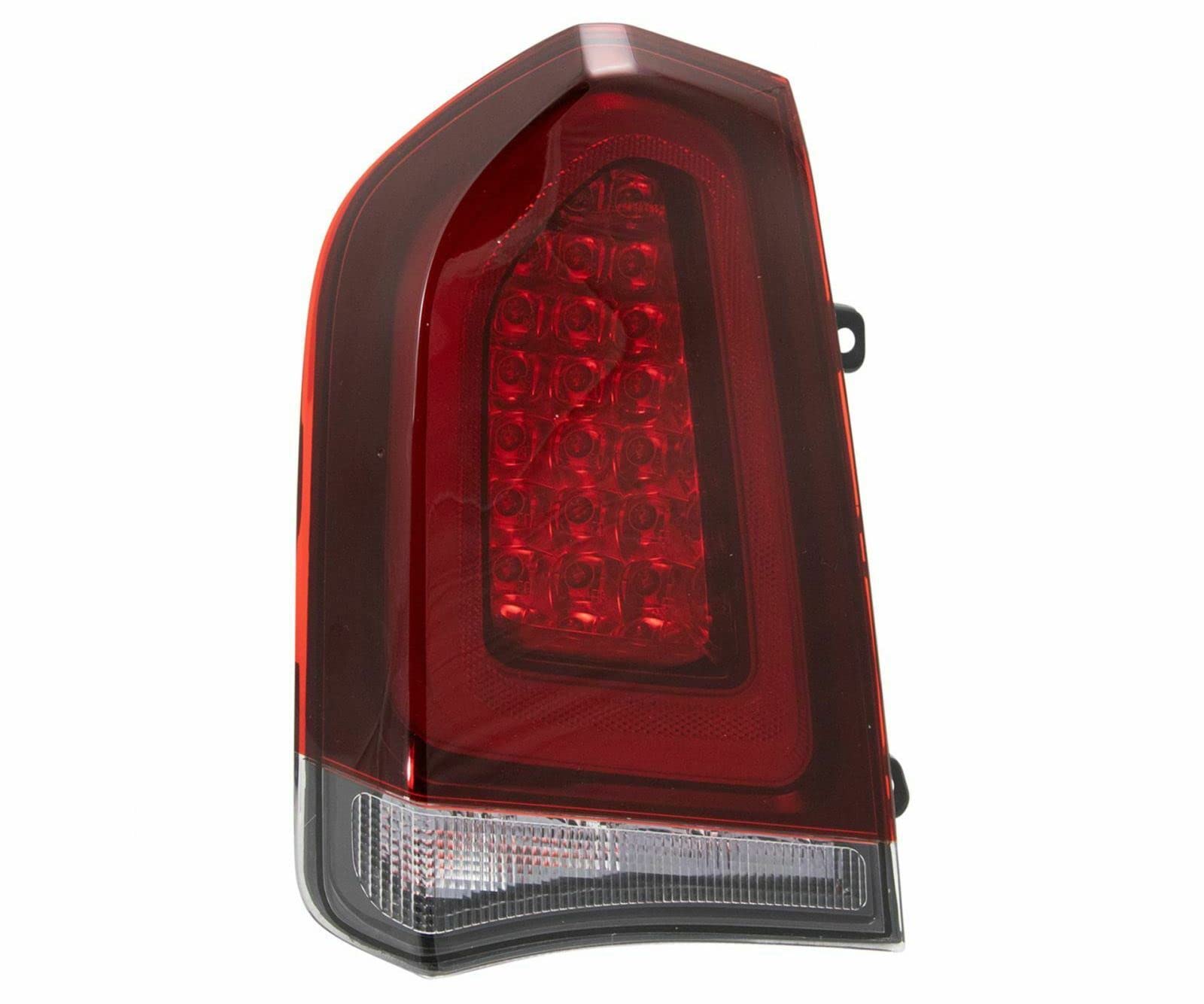 Black LED Tail Light Lamp Assembly - Driver Side Left (LH) Compatible with Chrysler 300 - Enhances Visibility & Style for Night Driving & Car Customization