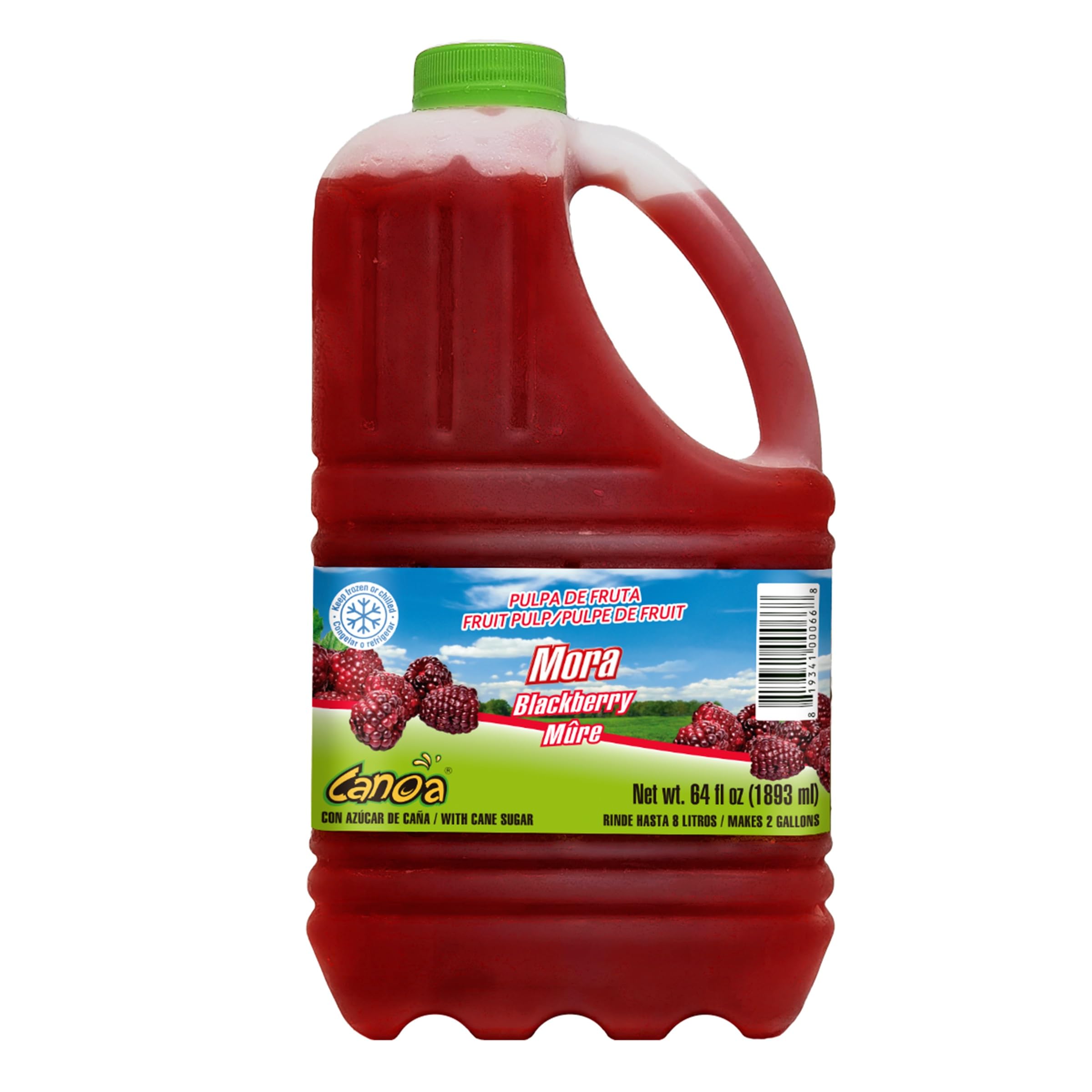 Premium Frozen Blackberry Fruit Pulp Puree - 64 oz (Pack of 6) | 100% Natural Tropical Fruit Puree from Colombia | Perfect for Smoothies, Desserts & Cocktails