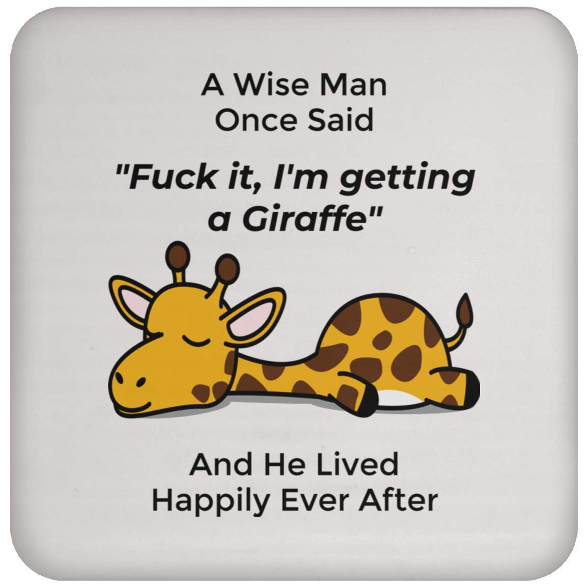 Funny Giraffe Coaster Set - Unique Christmas Gifts for Men 2022 - Novelty Drink Coasters for Beer, Coffee & Home Decor