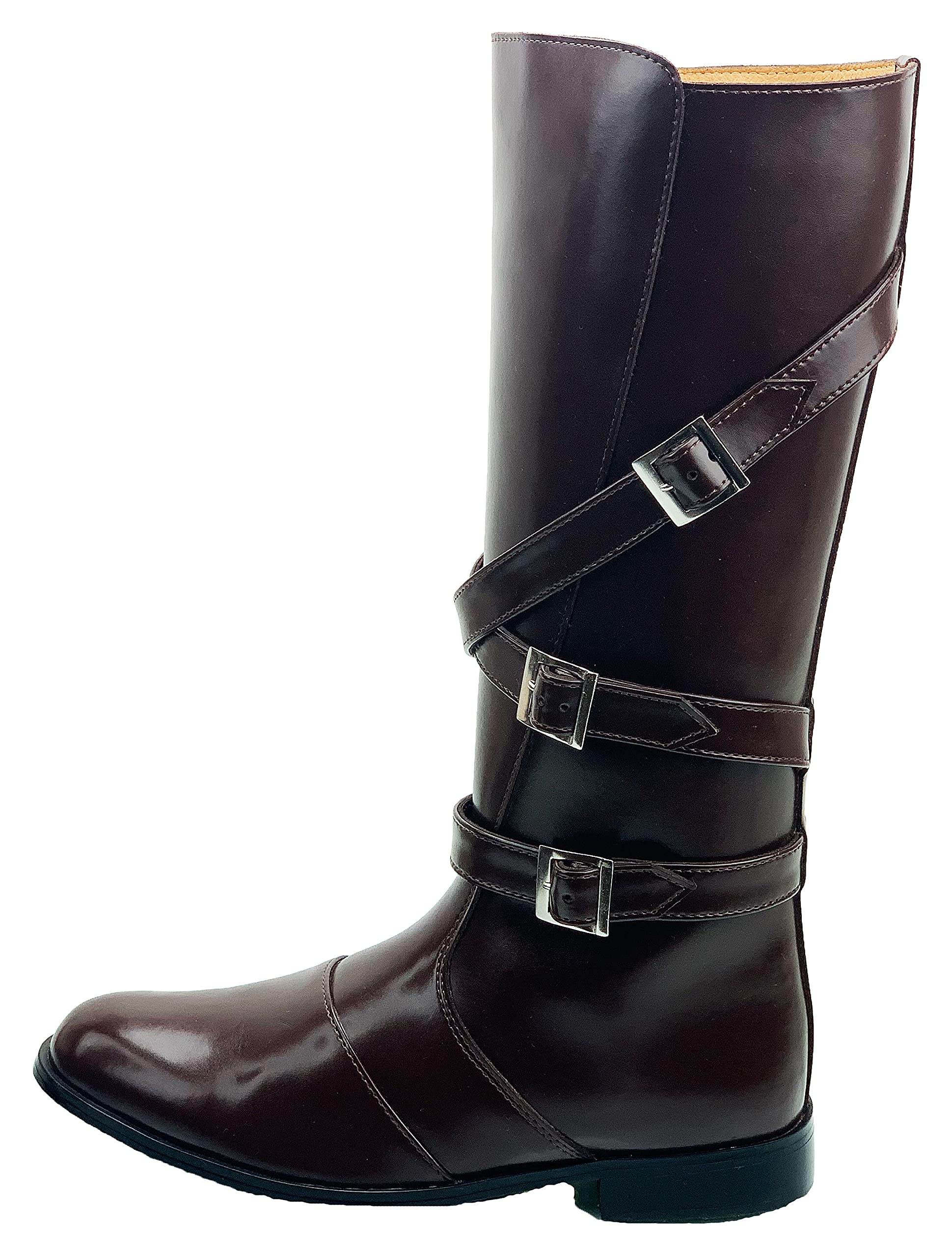 Women's Stylish Leather Motorcycle Riding Knee High Boots - Fashionable & Comfortable for Bikers, Outdoor Adventures & Casual Wear