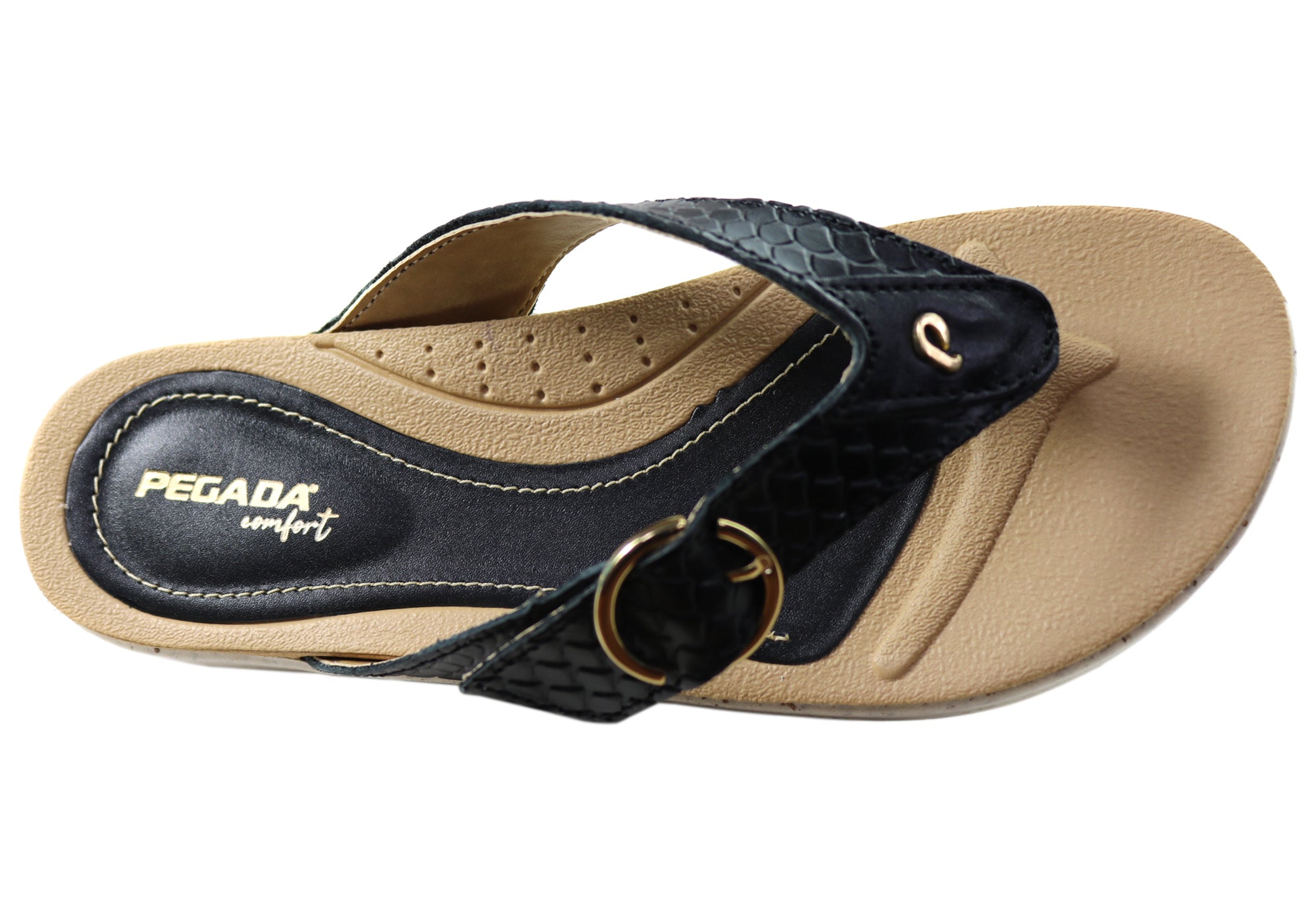 Pegada Explora Women's Comfort Leather Thong Sandals - Made in Brazil - Perfect for Beach, Vacation & Summer Outfits