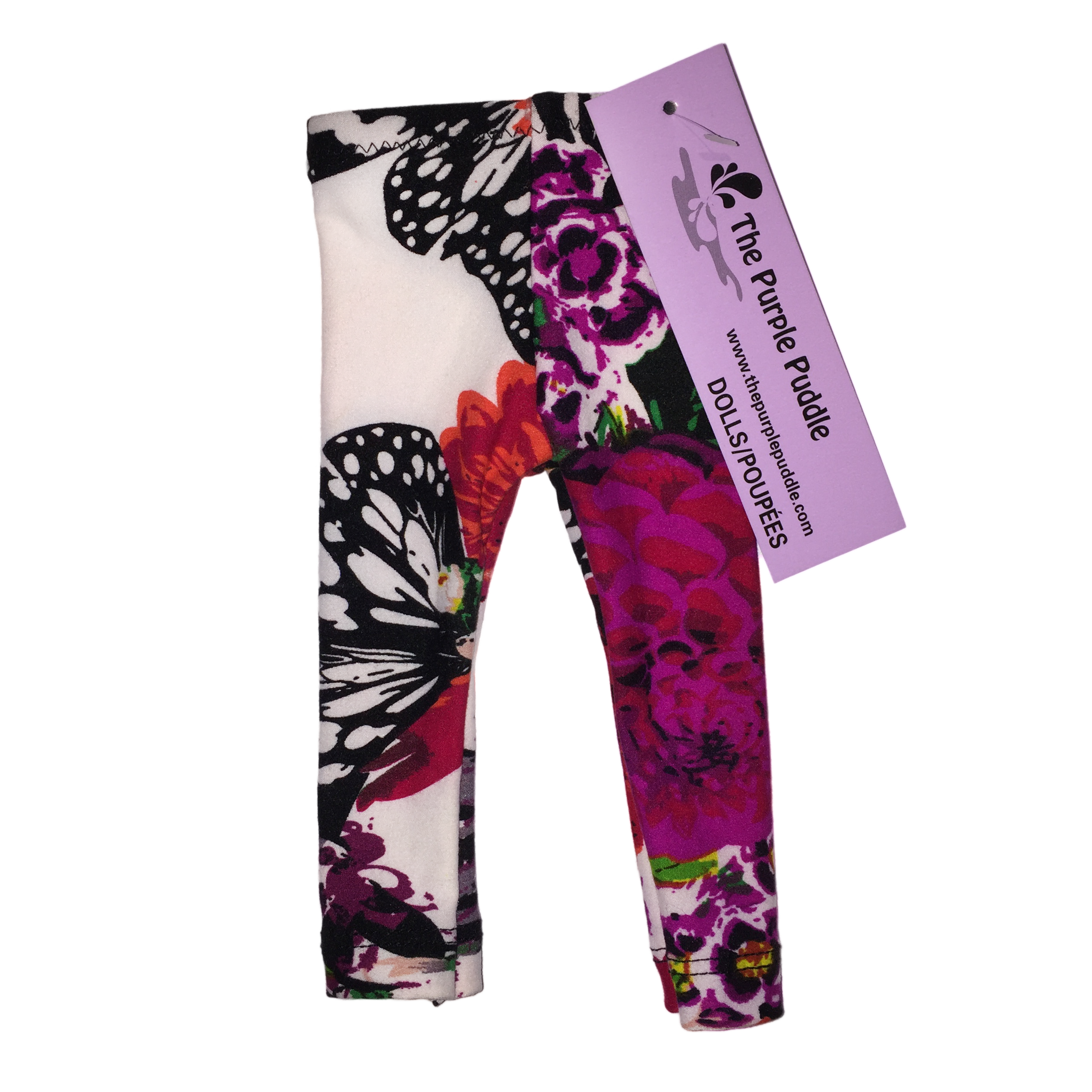 Butterfly Bloom Doll Leggings for Girls - Cute Floral Print Leggings for Toddlers & Kids - Perfect for Playtime, Dress Up & Everyday Wear