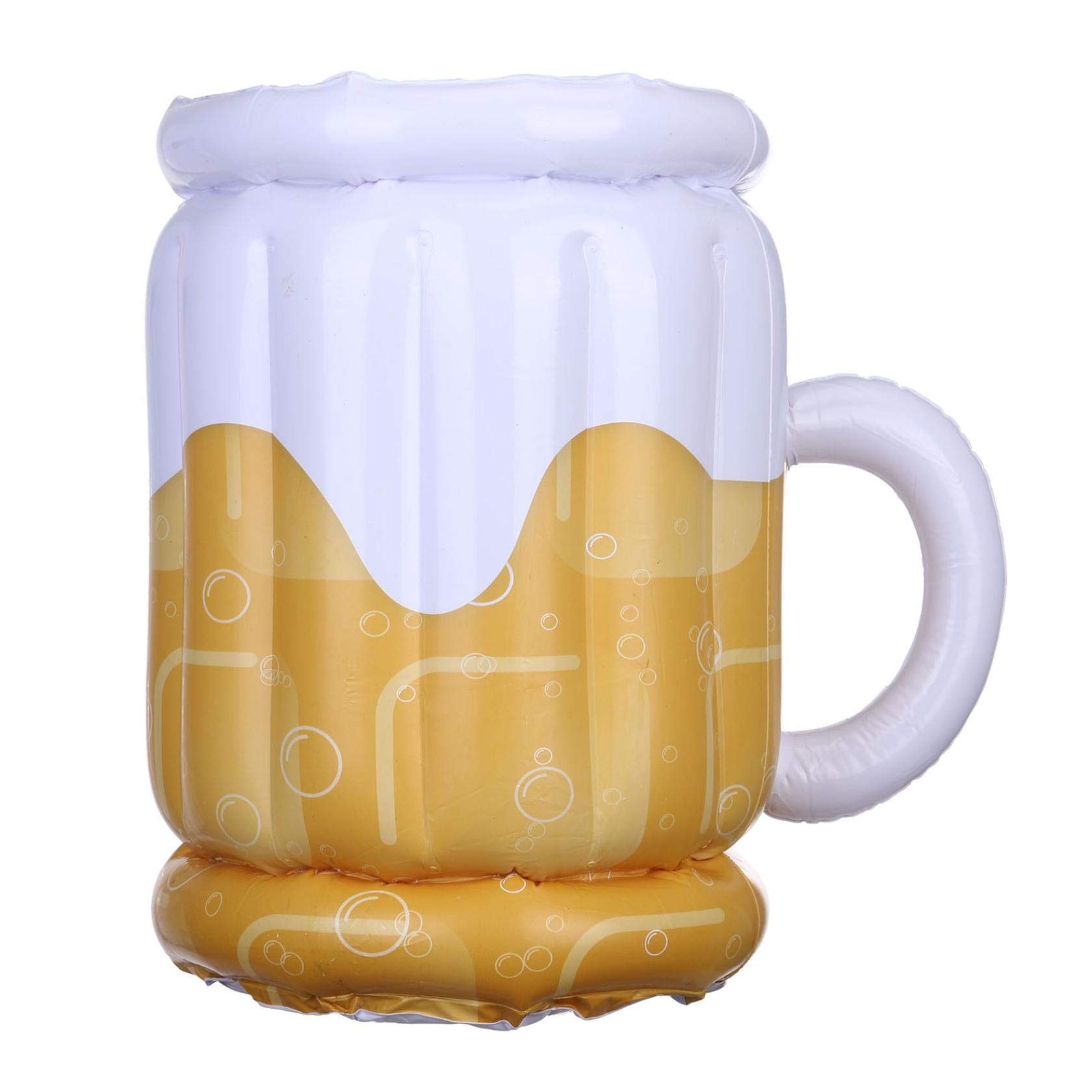 **Inflatable Beer Mug Pool Float - Giant Drink Cooler for Summer Parties, Beach & Pool Decorations - Perfect for BBQ, Tailgating & Outdoor Gatherings**